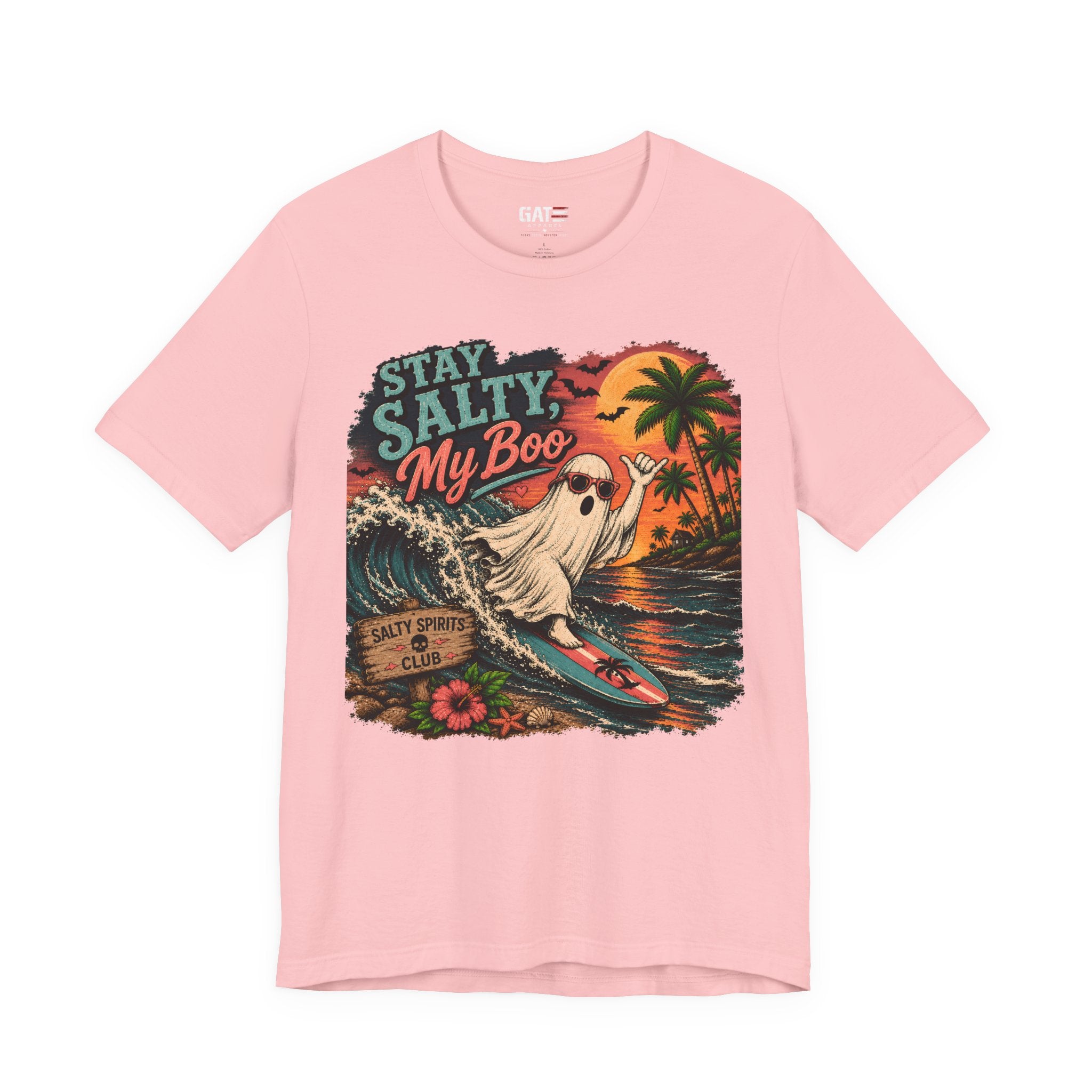 Summerween Shirt, Spooky Beach Shirt, Ghost Beach Tee, Halloween Beach Shirt, Coastal Halloween Tee, Tropical Ghost Shirt