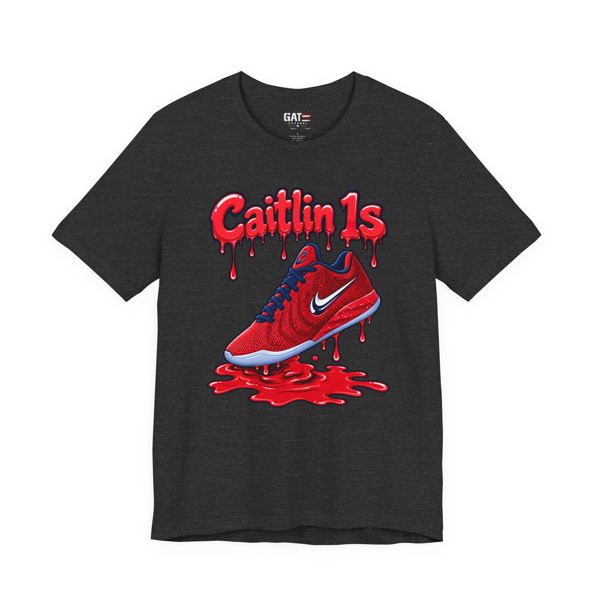 Caitlin Clark Caitlin 1s USA Reds Paint Sneaker Shirt