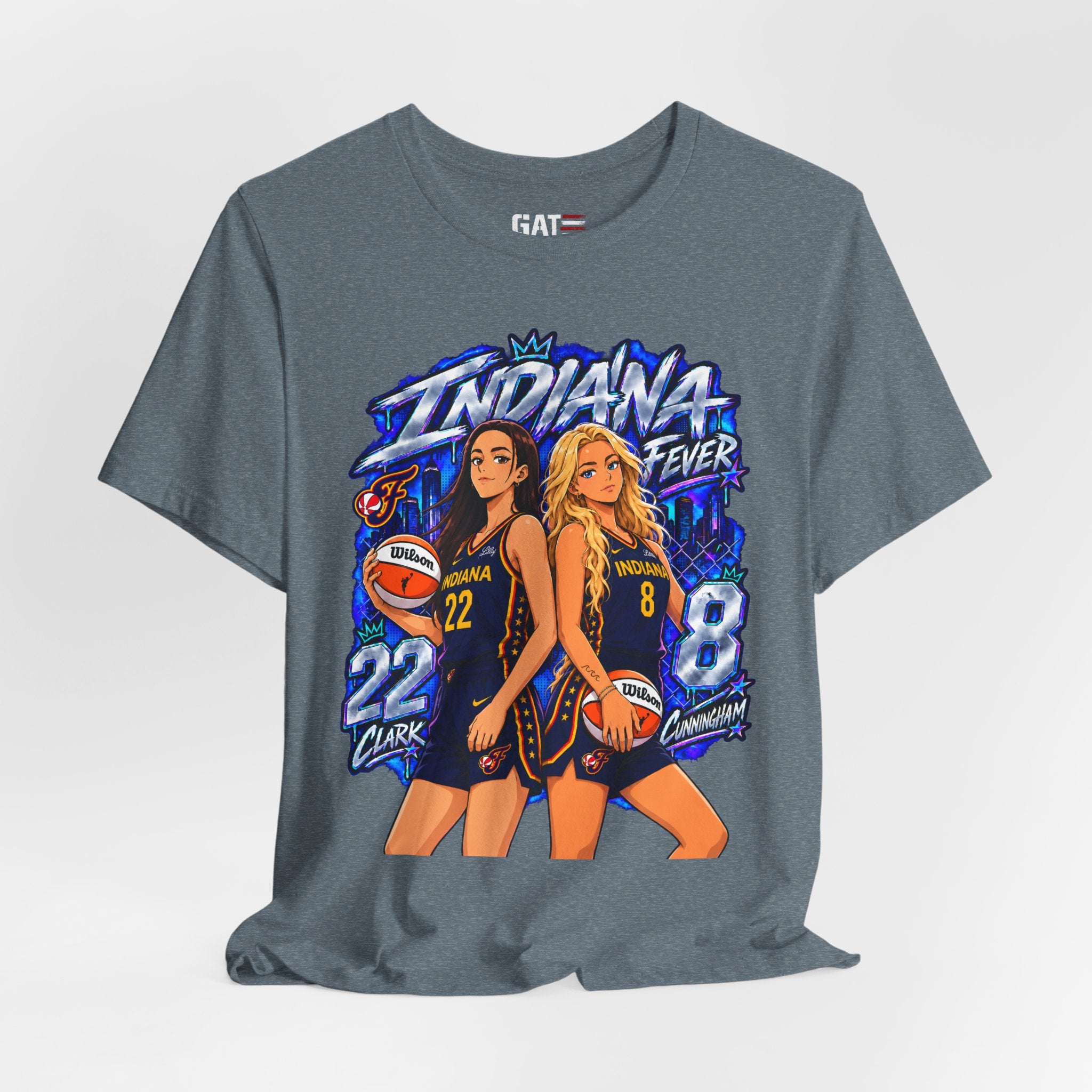 Caitlin Clark Sophie Cunningham Indiana Fever Anime Shirt WNBA Basketball Tee