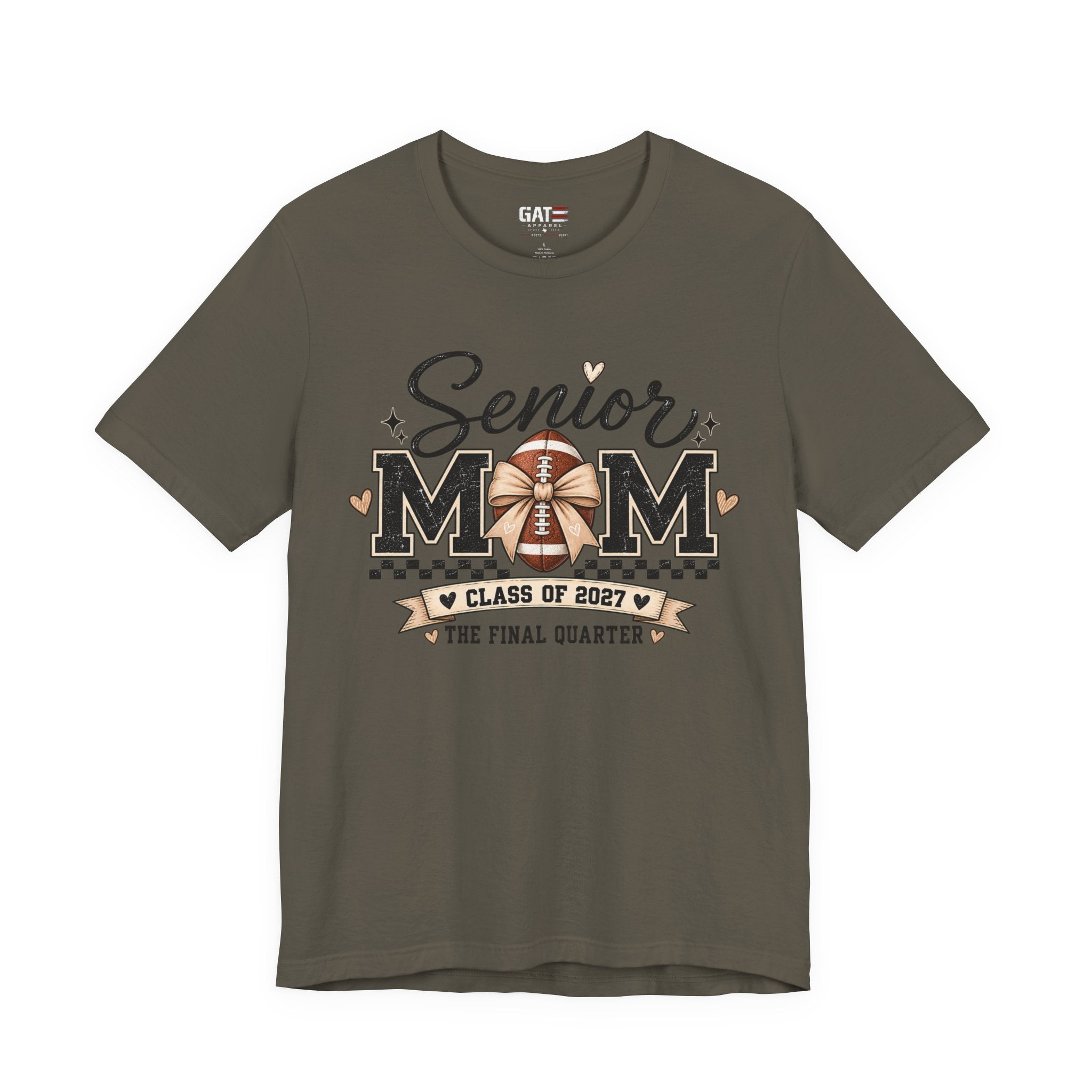 Senior Football Mom Shirt Class of 2027 Final Quarter Game Day T-Shirt