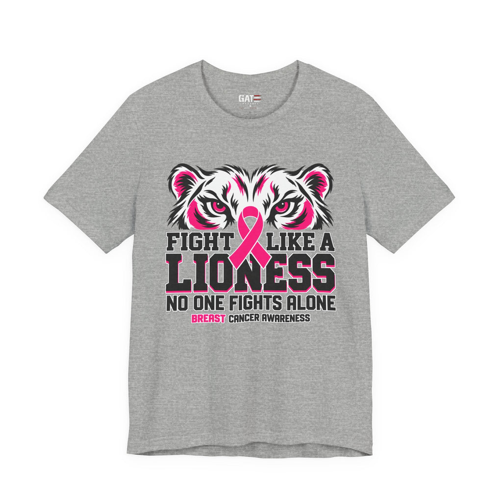 Fight Like a Lioness Breast Cancer Awareness T-Shirt