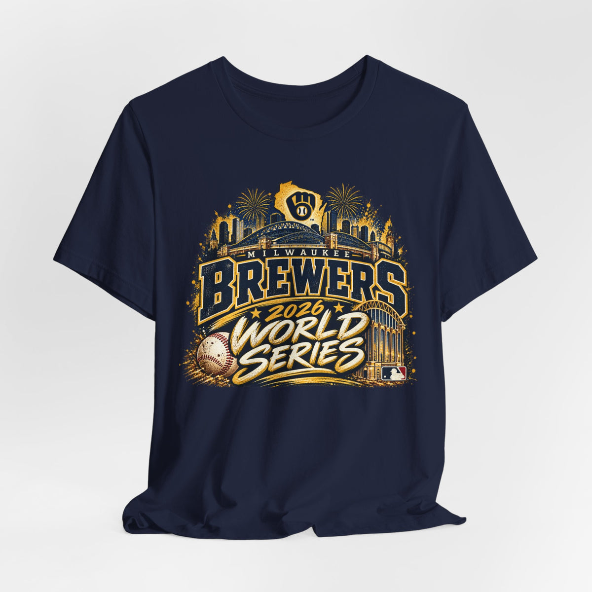 Milwaukee Brewers 2026 World Series skyline baseball T-shirt - alternate product photo 20