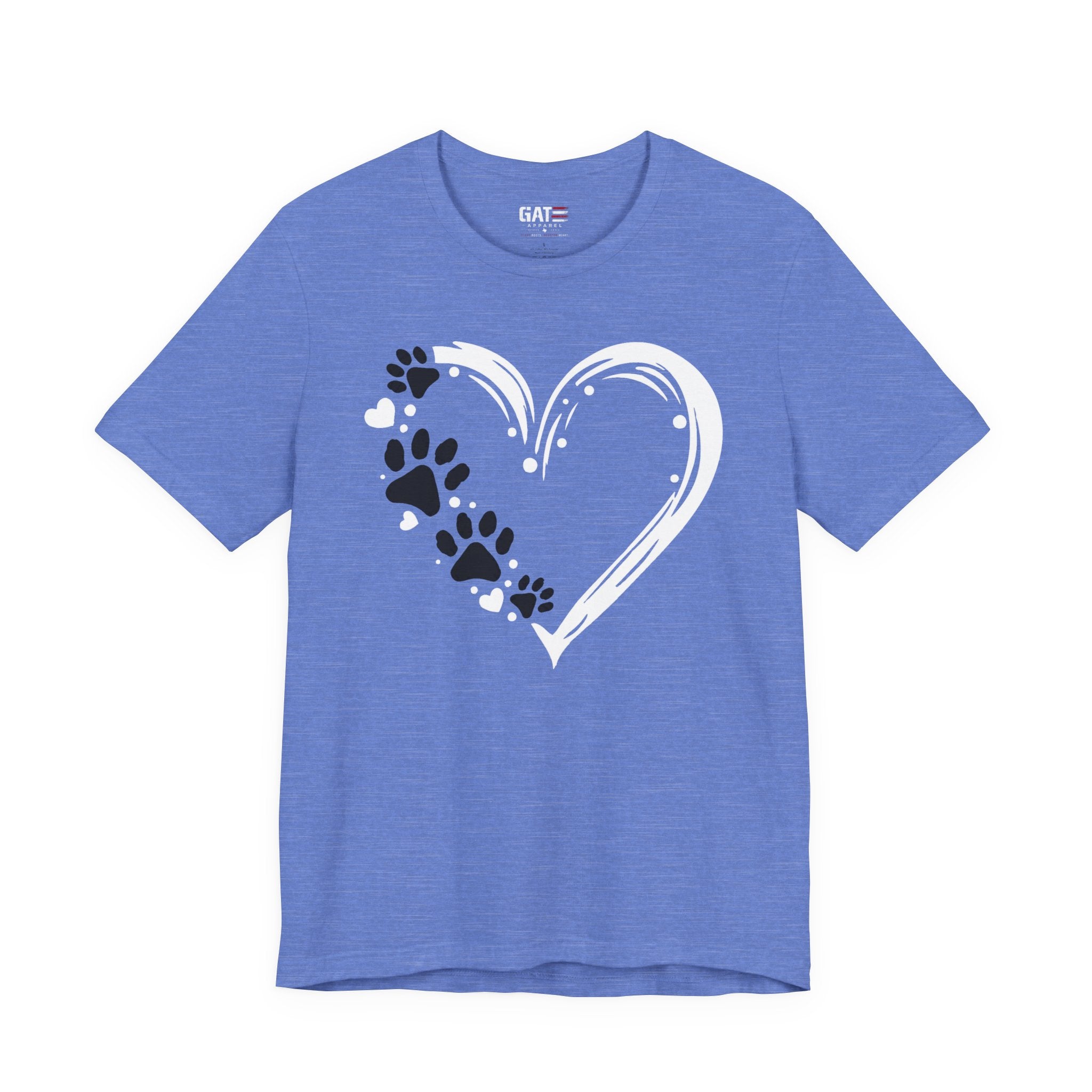 Paw Print Heart T-Shirt — Dog Lover Graphic Tee