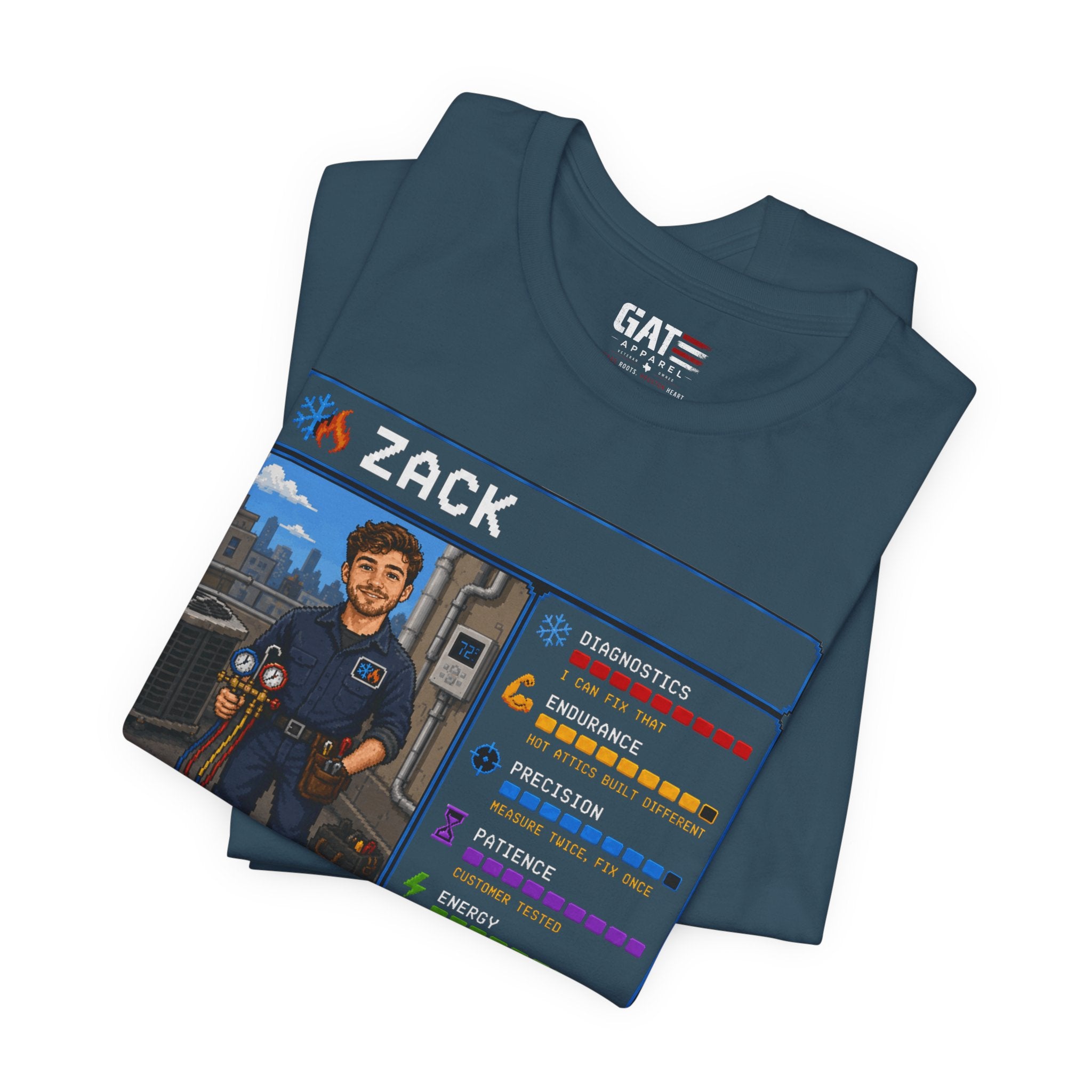 Custom HVAC Technician RPG Character Shirt| Personalized HVAC Tech Gift