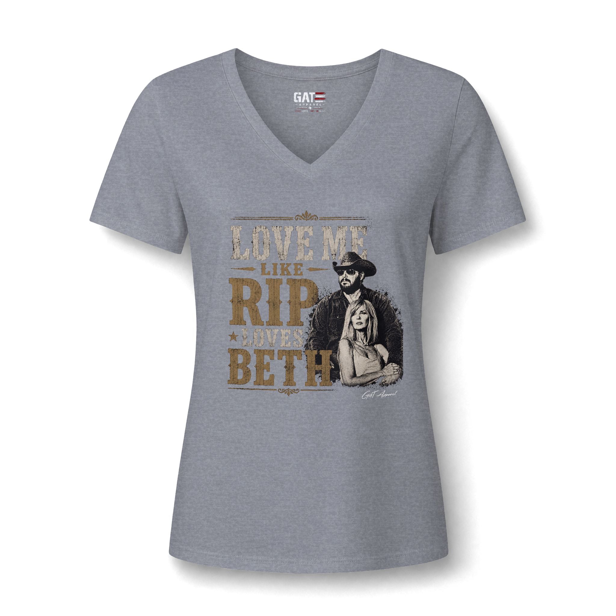 Love Me Like Rip Loves Beth V-Neck Tee