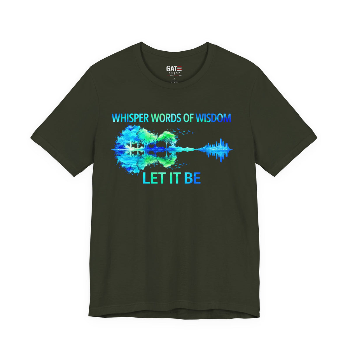 Let It Be Guitar Tee — 'Whisper Words of Wisdom' Music Lover T‑Shirt