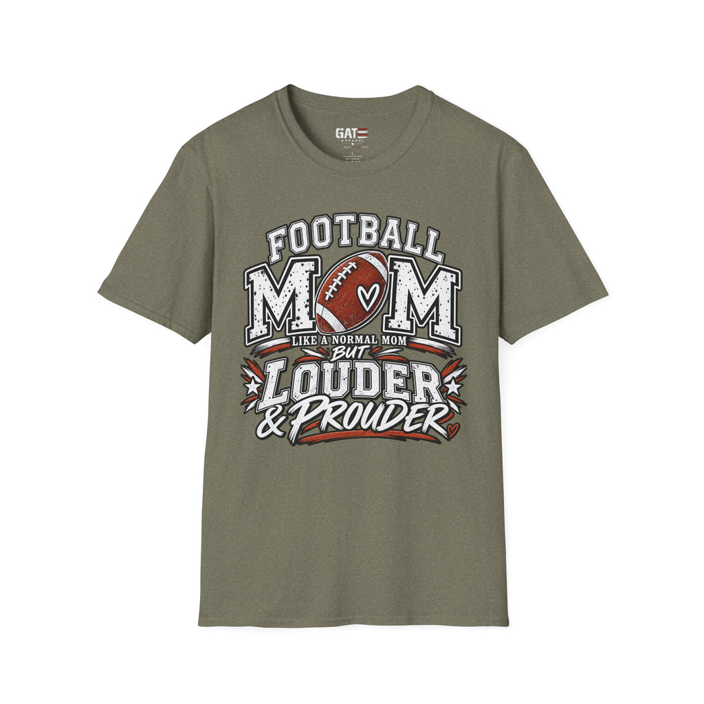 Football Mom Gildan Soft Style T-Shirt — Loud & Proud Vintage Football Mom Tee