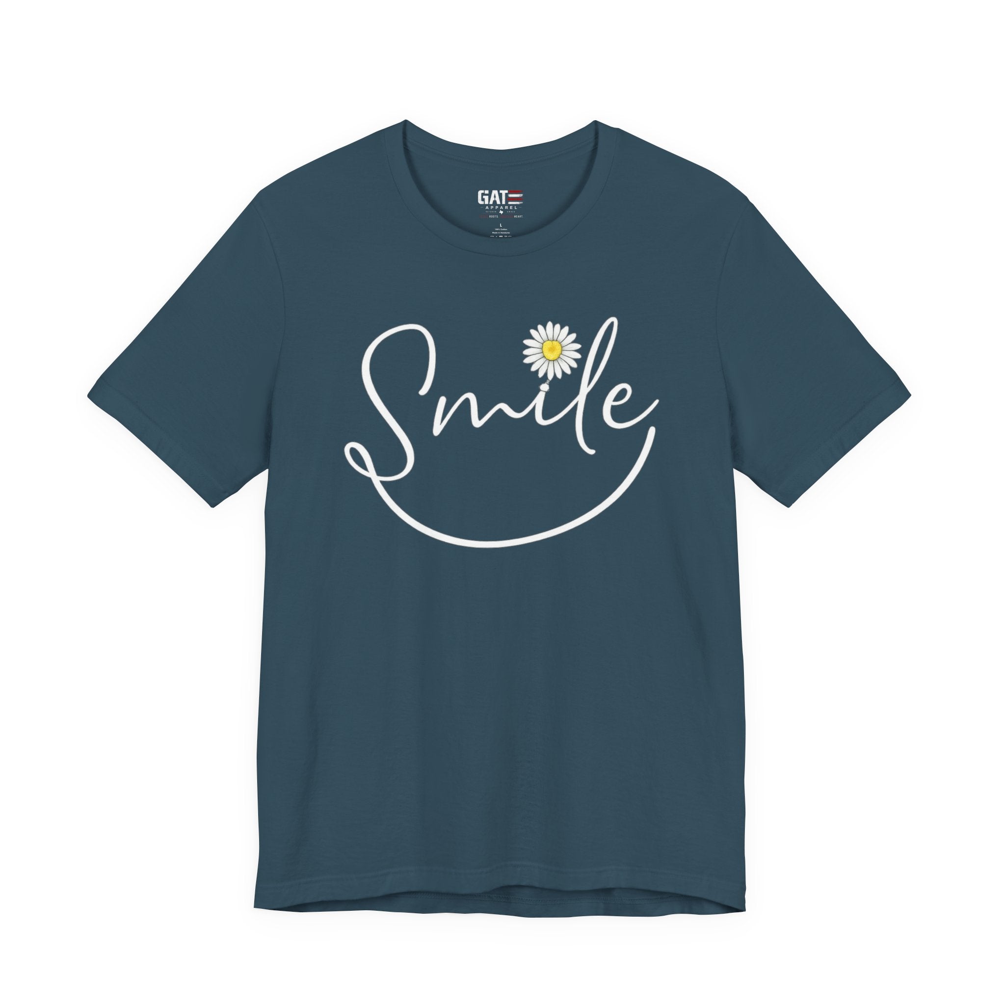 Smile Daisy Tee — Women's Floral Graphic T-Shirt
