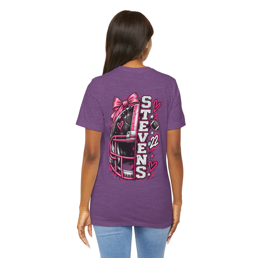Football Mom Personalized Shirt Custom Player Name Number Helmet Game Day Tee