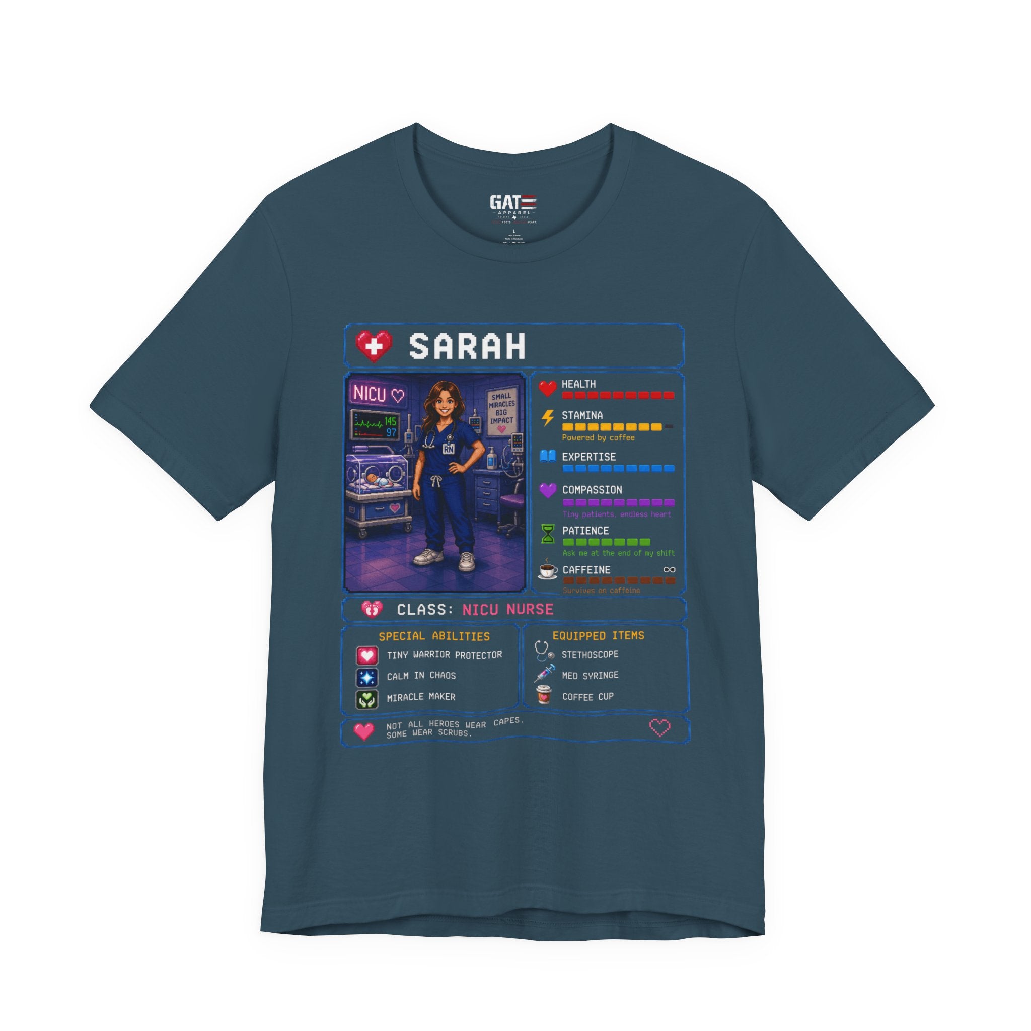Custom NICU Nurse RPG Character Shirt | Personalized Nurse Gift