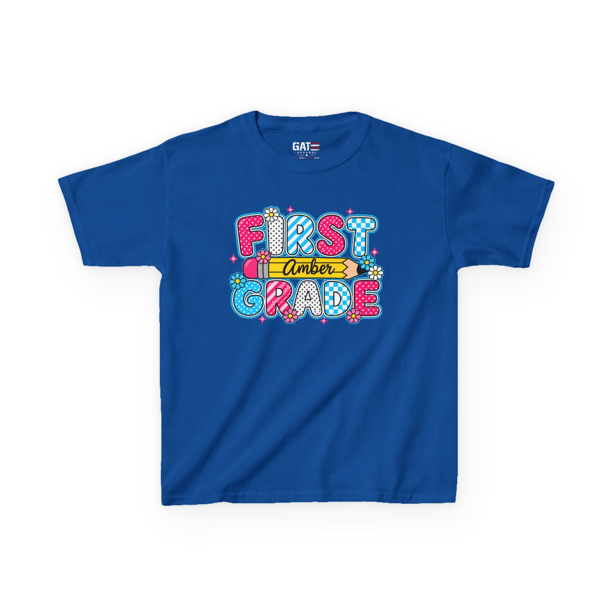 Custom Grade Level & Name Shirt for Kids – Personalized Back to School T-Shirt