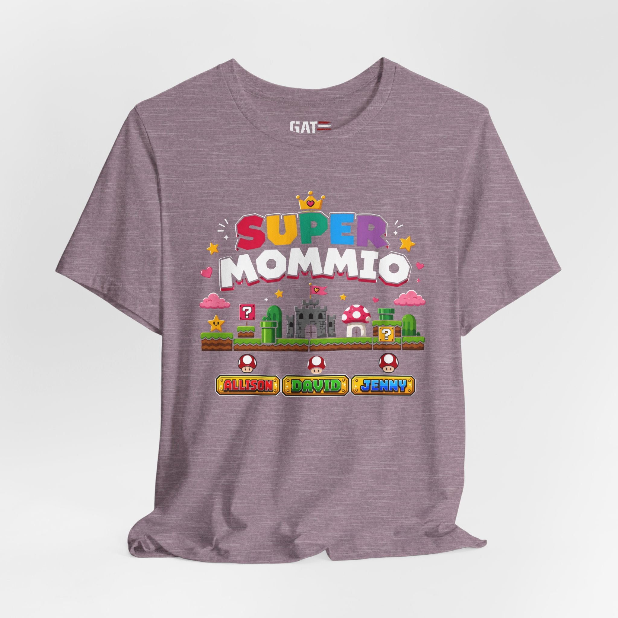Super Mommio pixel game design T-Shirt | Retro video game mom tee