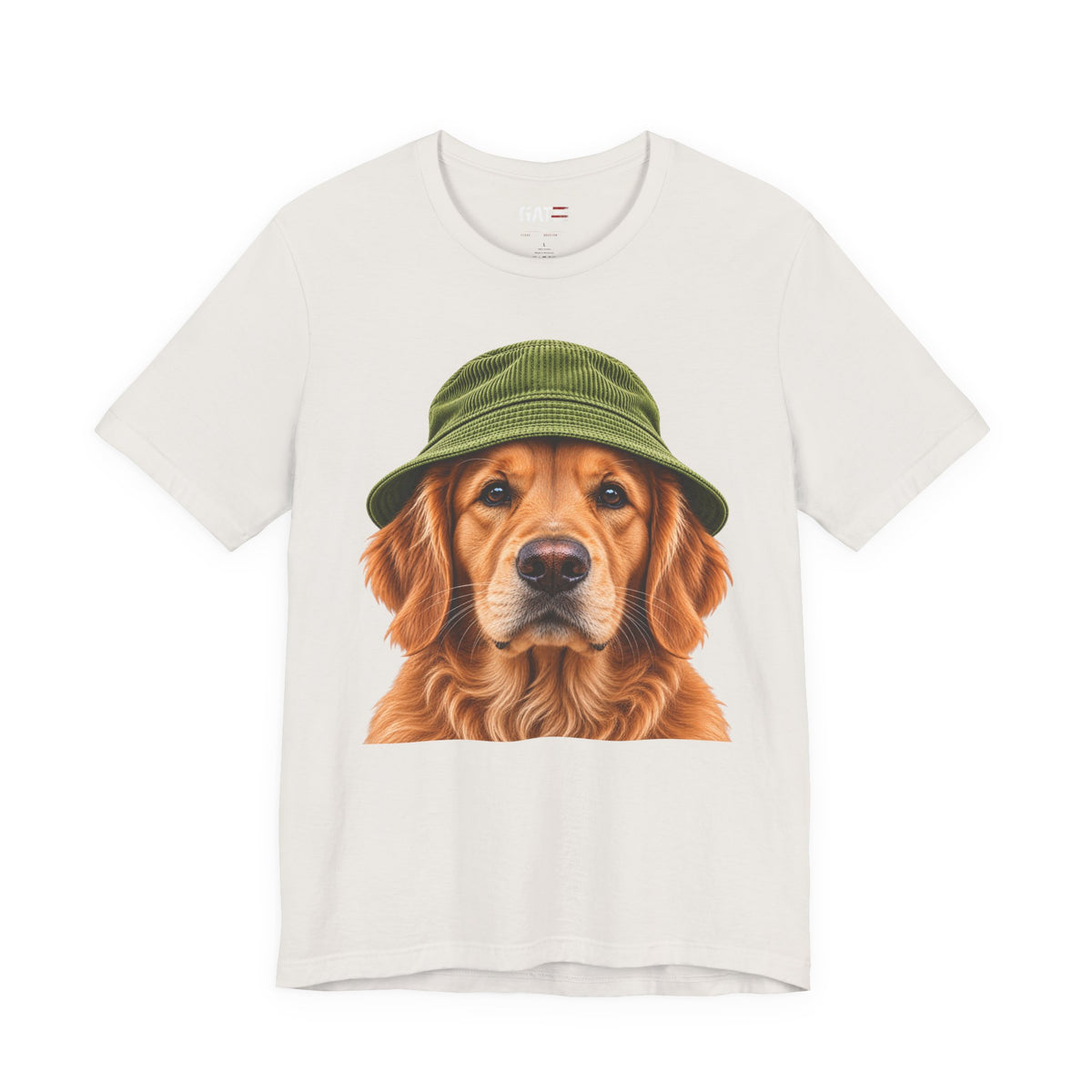 Golden retriever wearing a beanie graphic T-shirt - alternate product photo 13