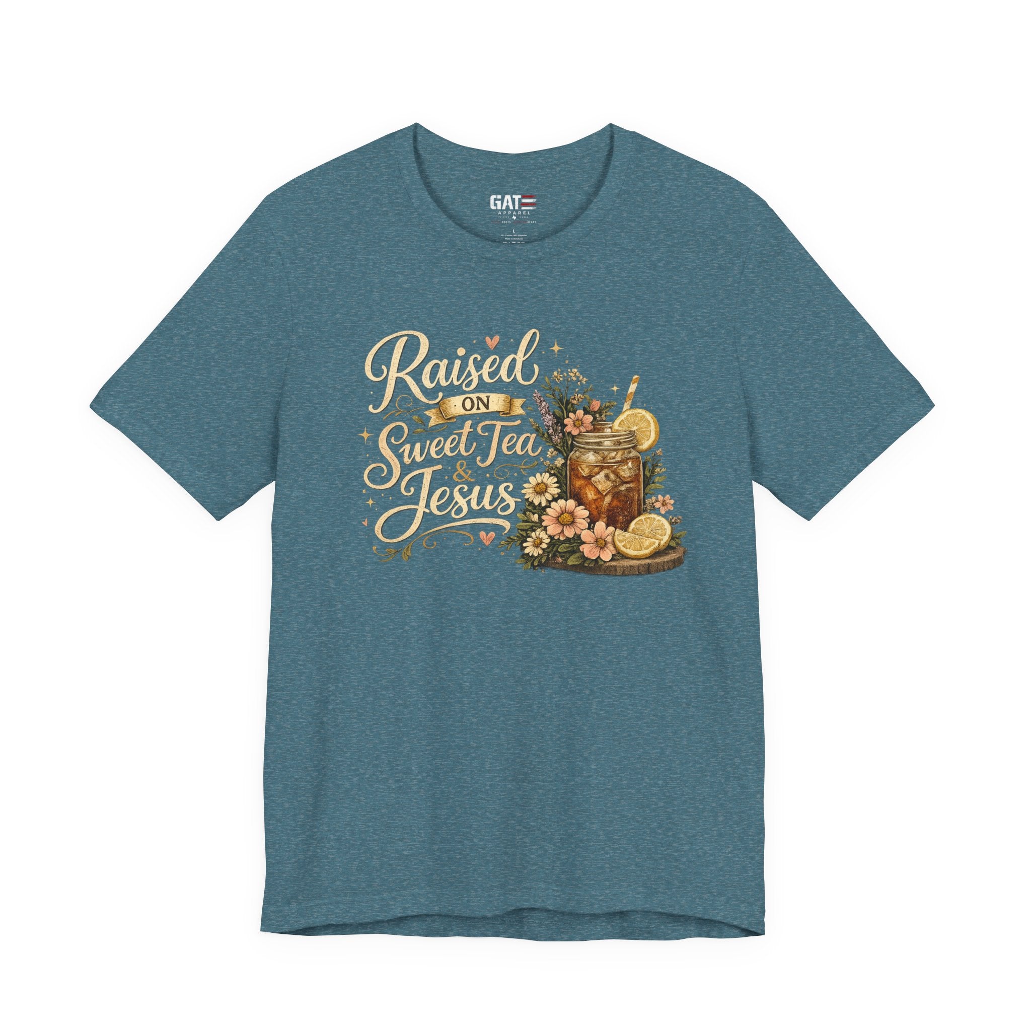 Southern Faith Shirt for Women, Christian Country Graphic Tee, Floral Mason Jar Design, Religious Gift, Southern Girl Apparel