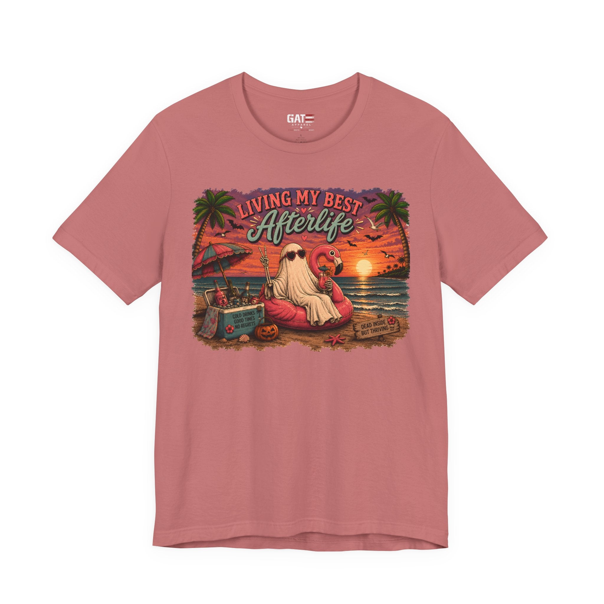 Summerween Shirt, Spooky Beach Shirt, Ghost Beach Tee, Halloween Beach Shirt, Coastal Halloween Tee, Tropical Ghost Shirt
