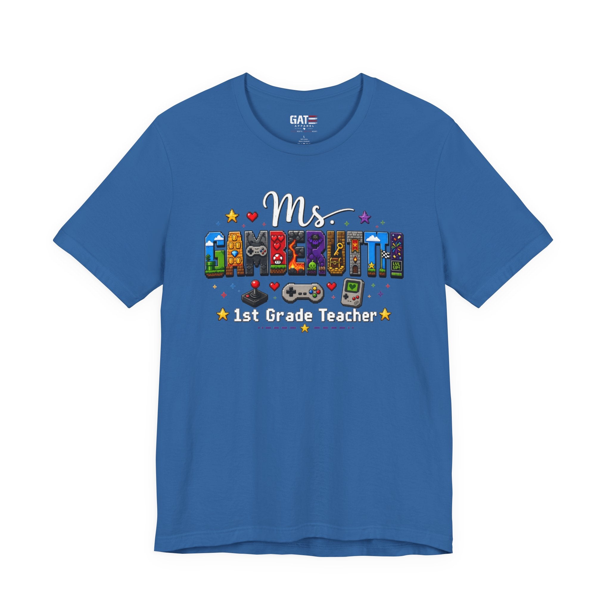 CustomTeacher Gaming T-Shirt Block Letters