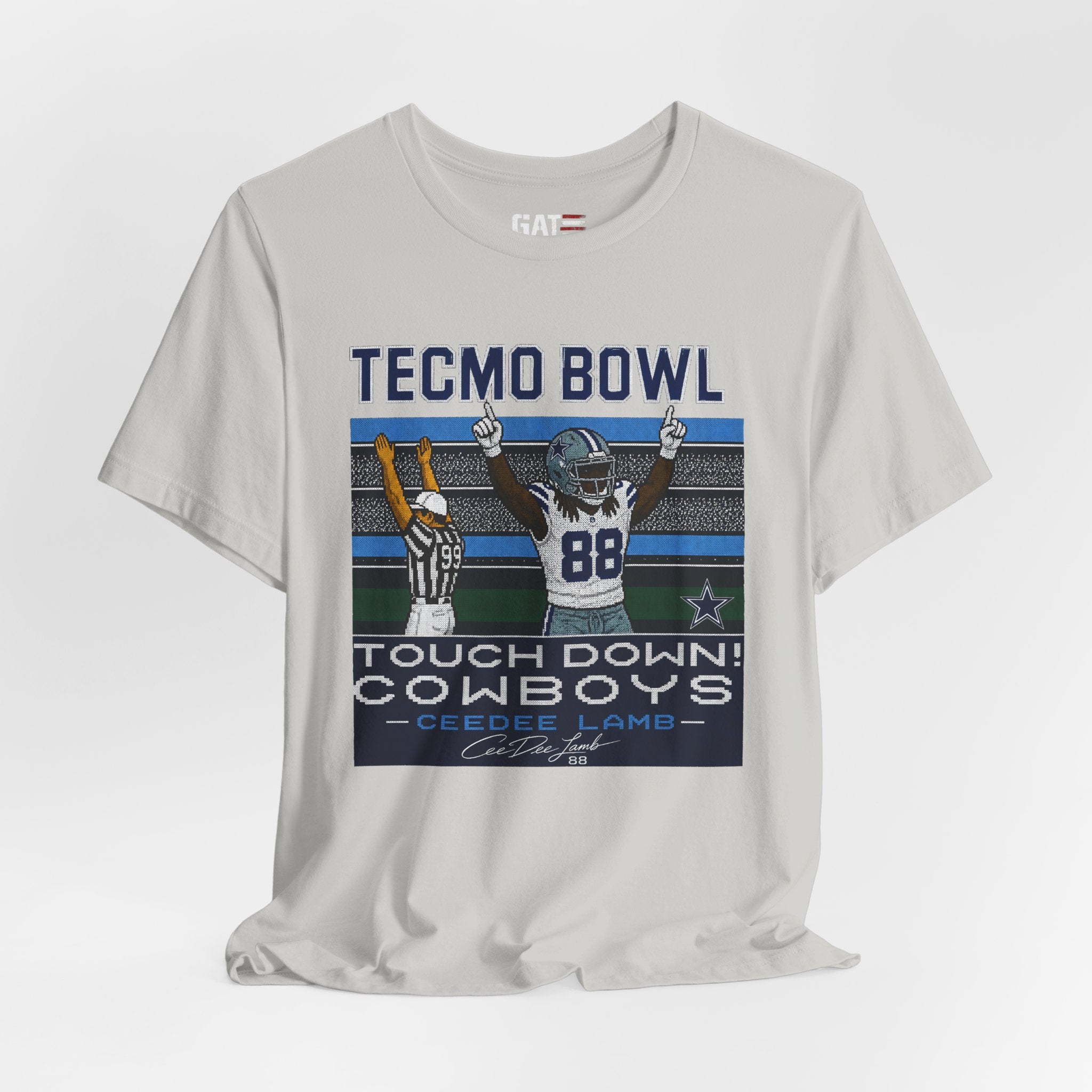 Retro CeeDee Lamb Shirt, Tecmo Bowl Inspired Cowboys Football Tee, Vintage 8 Bit Gamer Shirt, Touchdown Graphic Tee