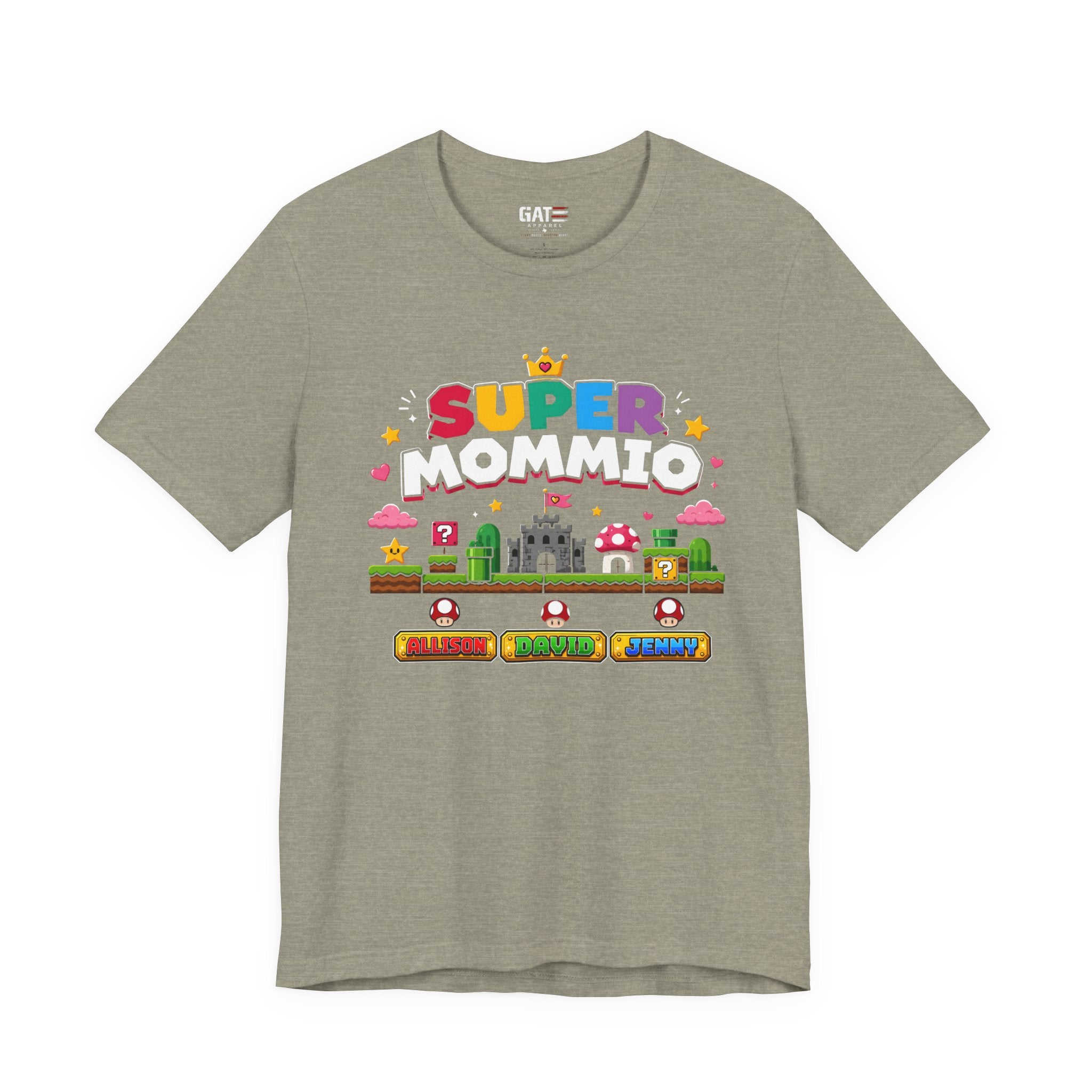 Super Mommio pixel game design T-Shirt | Retro video game mom tee