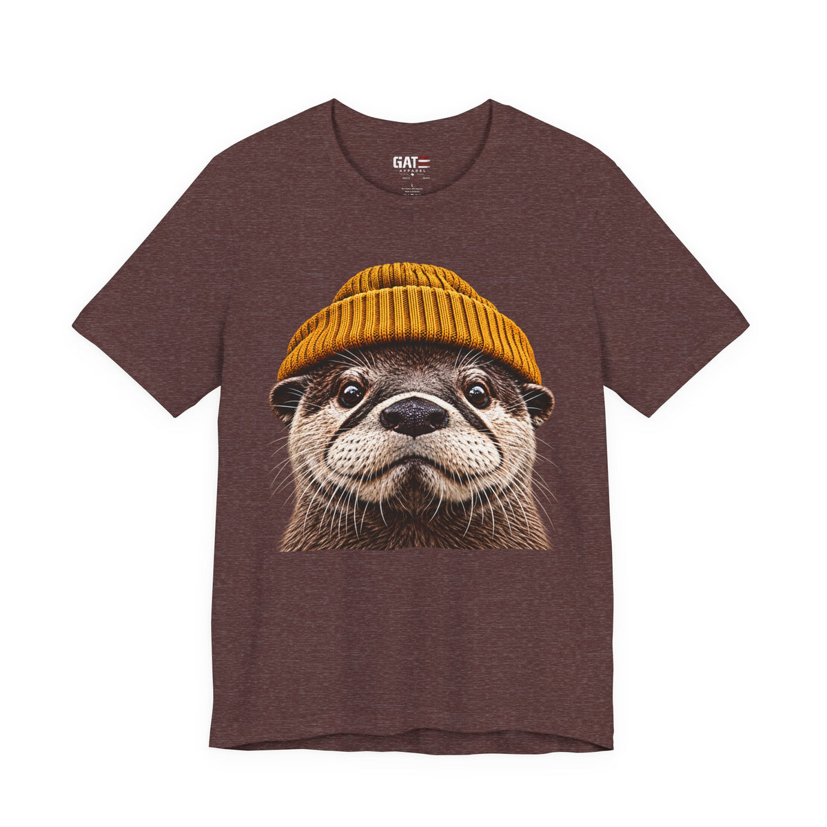 Cute Otter Wearing Beanie Wildlife Graphic T-Shirt - product image 12