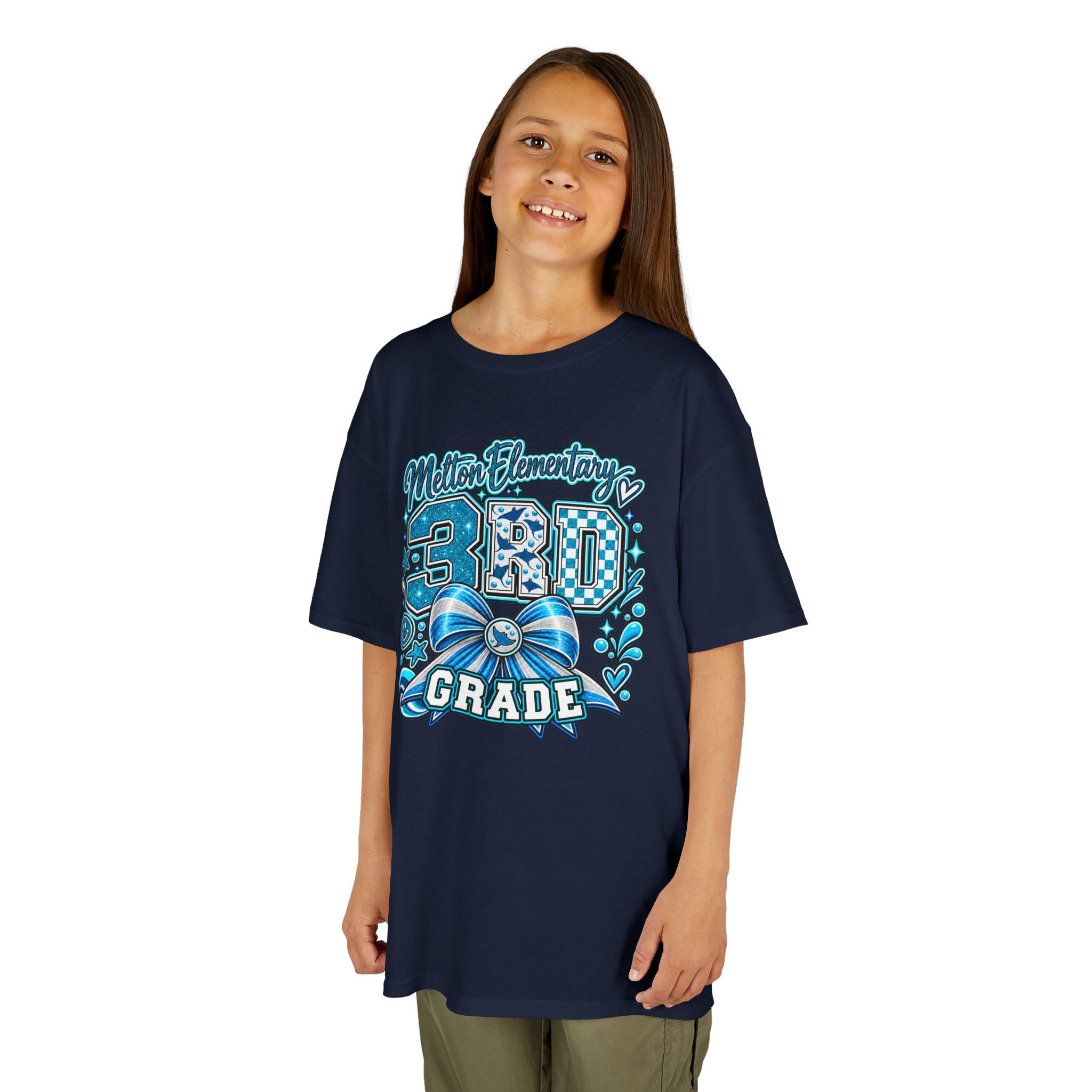 Melton 3rd Grade Kids T‑Shirt — Ribbon Design