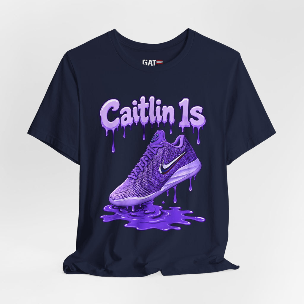 Caitlin Clark Caitlin 1s Purple Fade Paint Sneaker Shirt