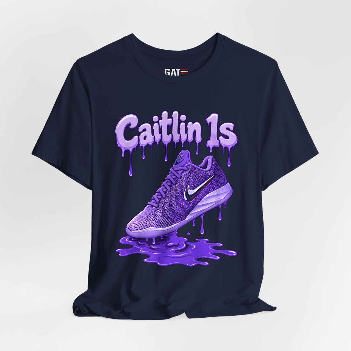 Caitlin Clark Caitlin 1s Purple Fade Paint Sneaker Shirt