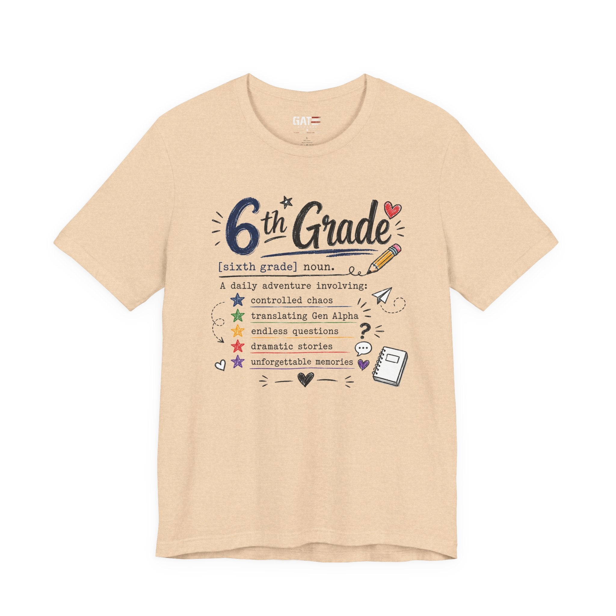 6th Grade Teacher Shirt, Funny Teacher Tee, Middle School Teacher Gift, Gen Alpha Teacher Shirt, Classroom Humor Tee