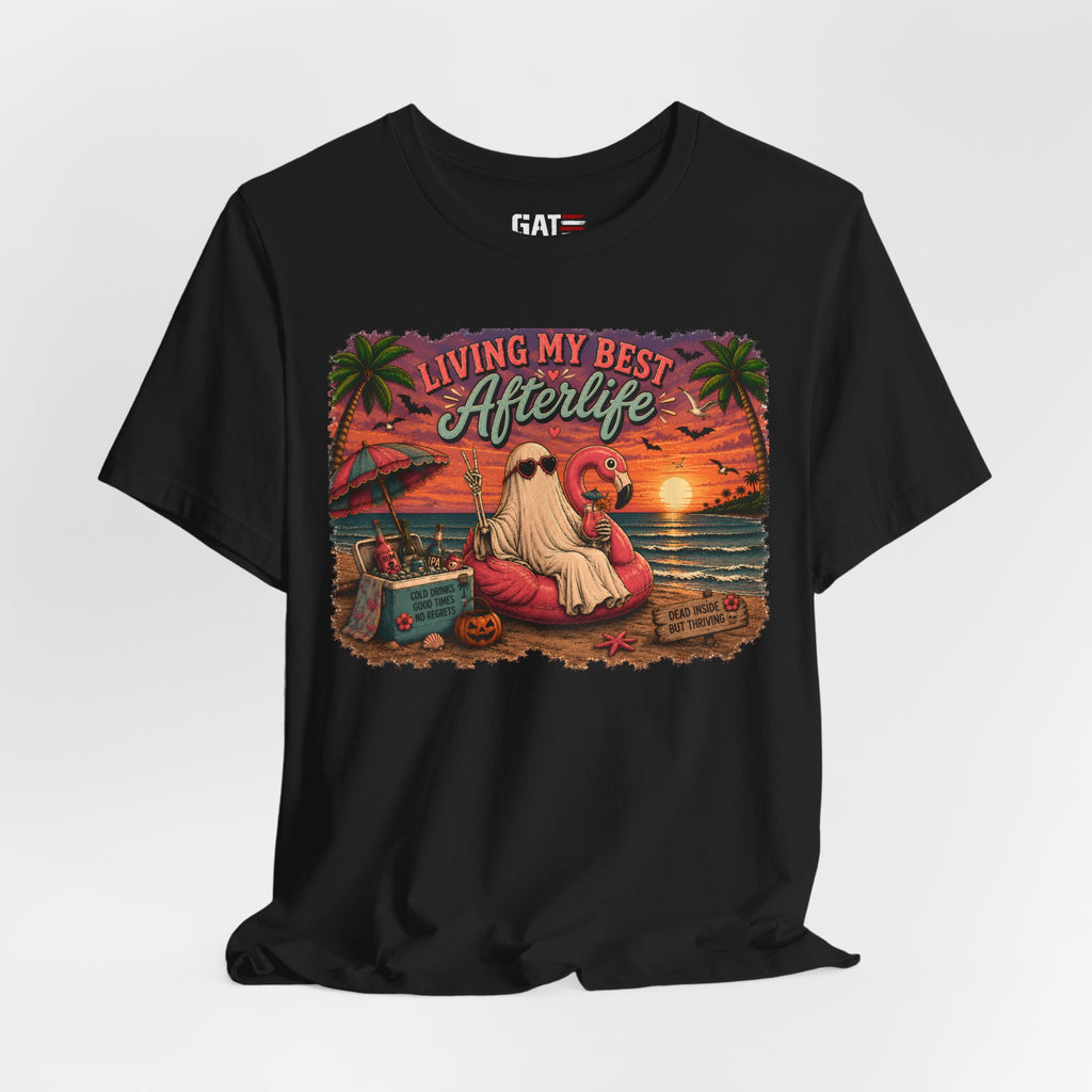 Summerween Shirt, Spooky Beach Shirt, Ghost Beach Tee, Halloween Beach Shirt, Coastal Halloween Tee, Tropical Ghost Shirt