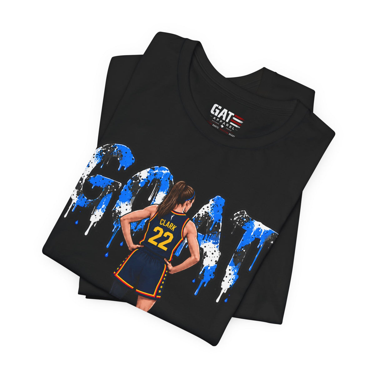 Caitlin Clark Caitlin 1s GOAT Blue Paint Sneaker Shirt