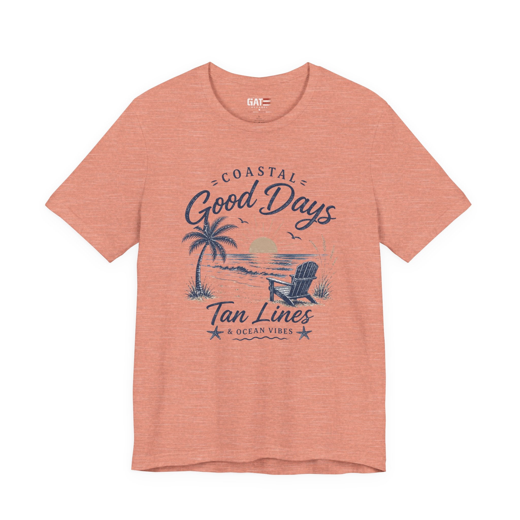 Coastal Good Days Tee — 'Tan Lines' Beach Sunset T-Shirt