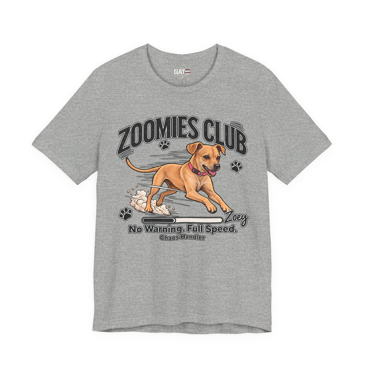 Personalized Zoomies Club Dog Shirt | Custom Pet Tee