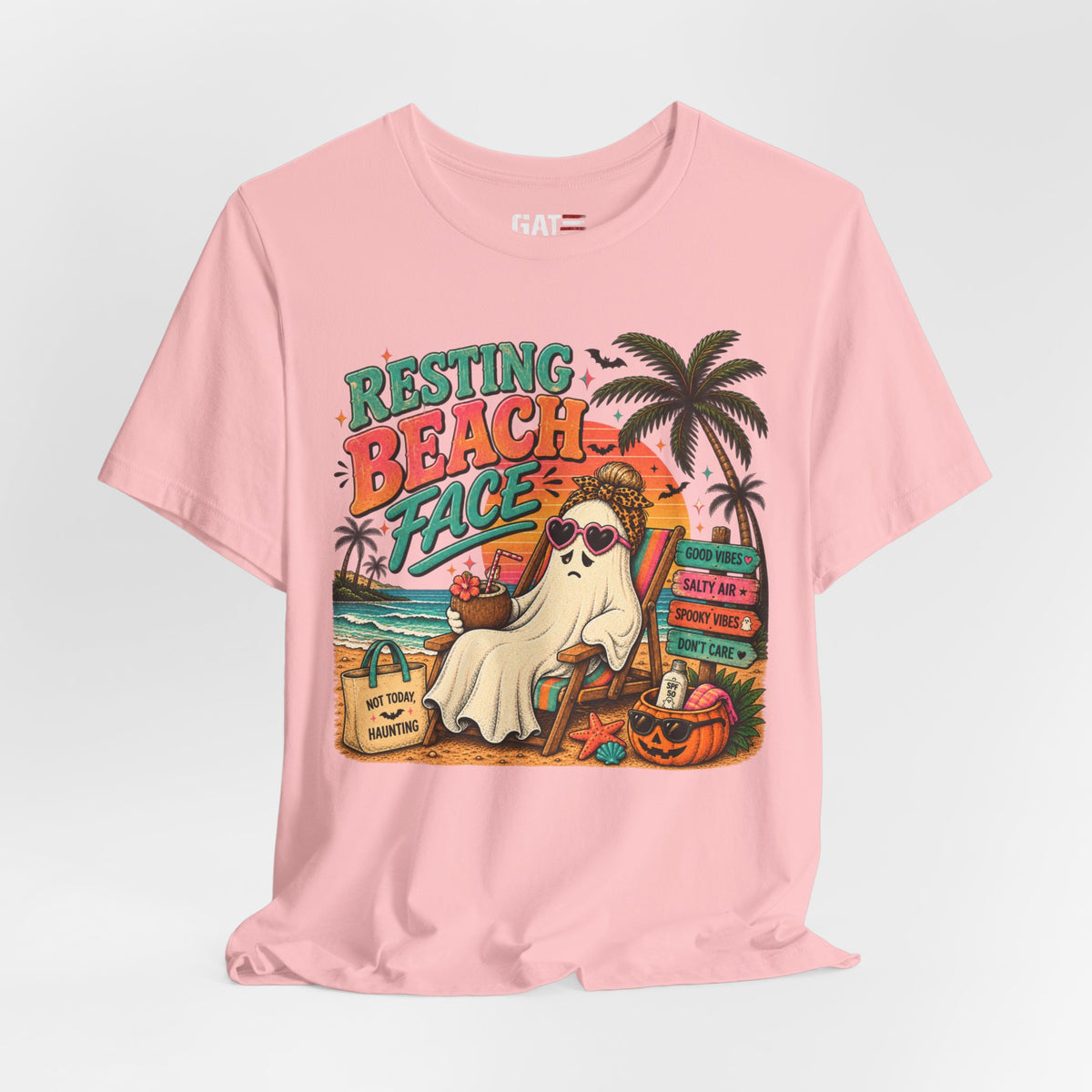 Summerween Spooky Beach Shirt | Tropical Ghost Tee Style 4
