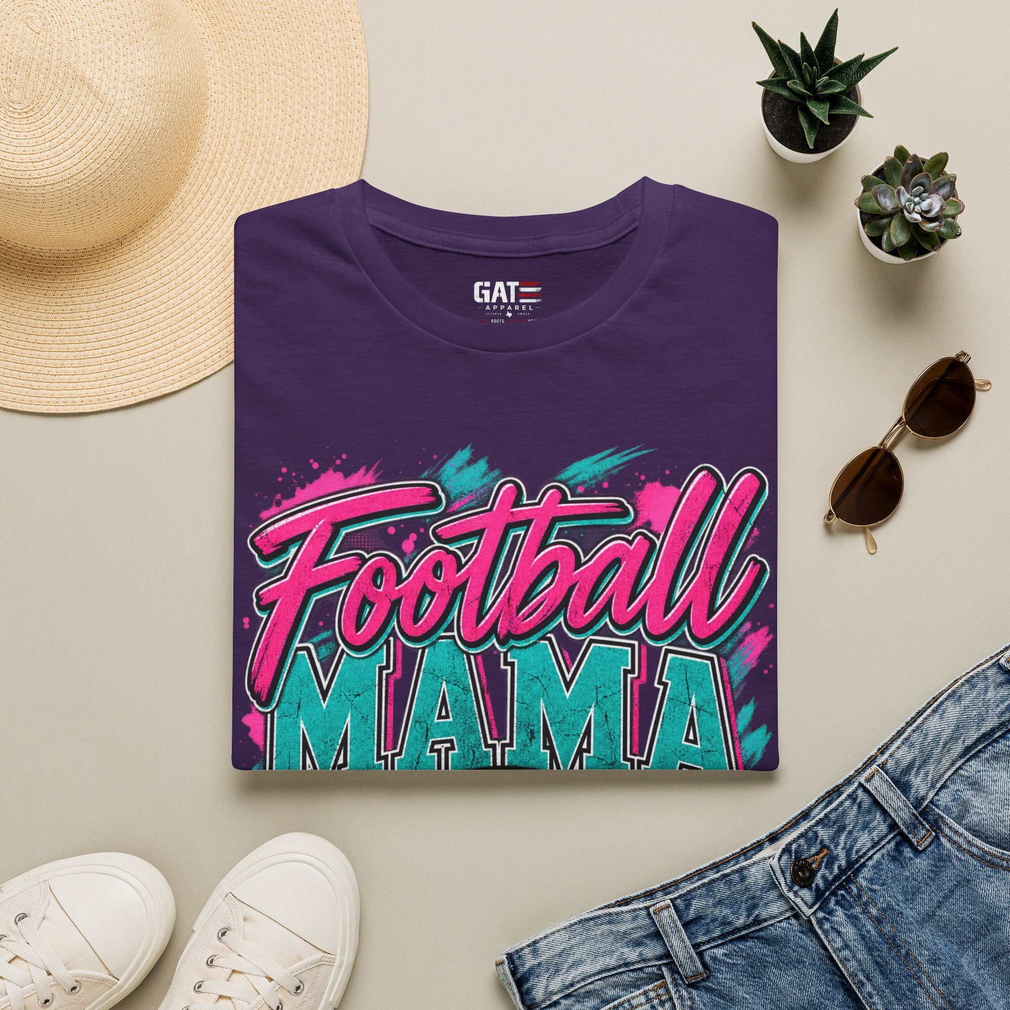 Football Mom Personalized Shirt Custom Player Name Number Game Day Tee