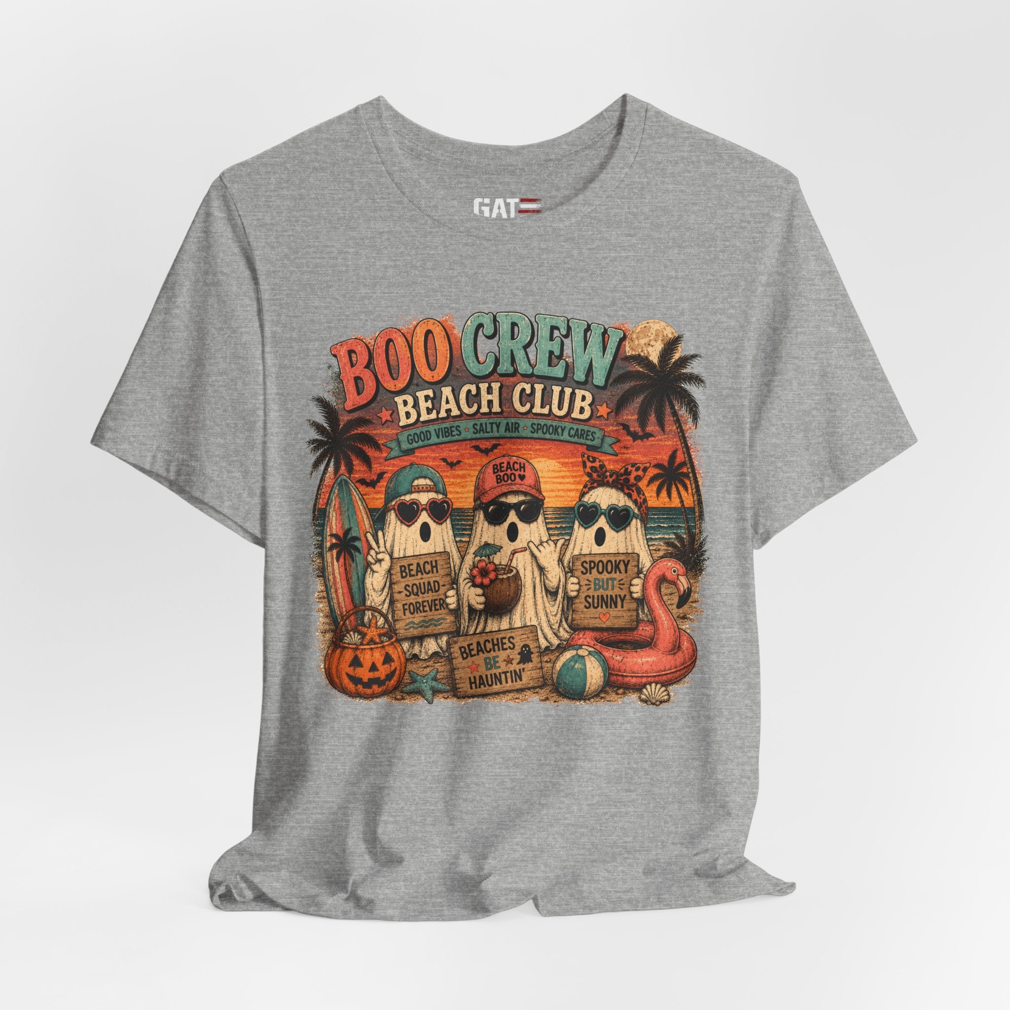 Summerween Shirt, Spooky Beach Shirt, Ghost Beach Tee, Halloween Beach Shirt, Coastal Halloween Tee, Tropical Ghost Shirt