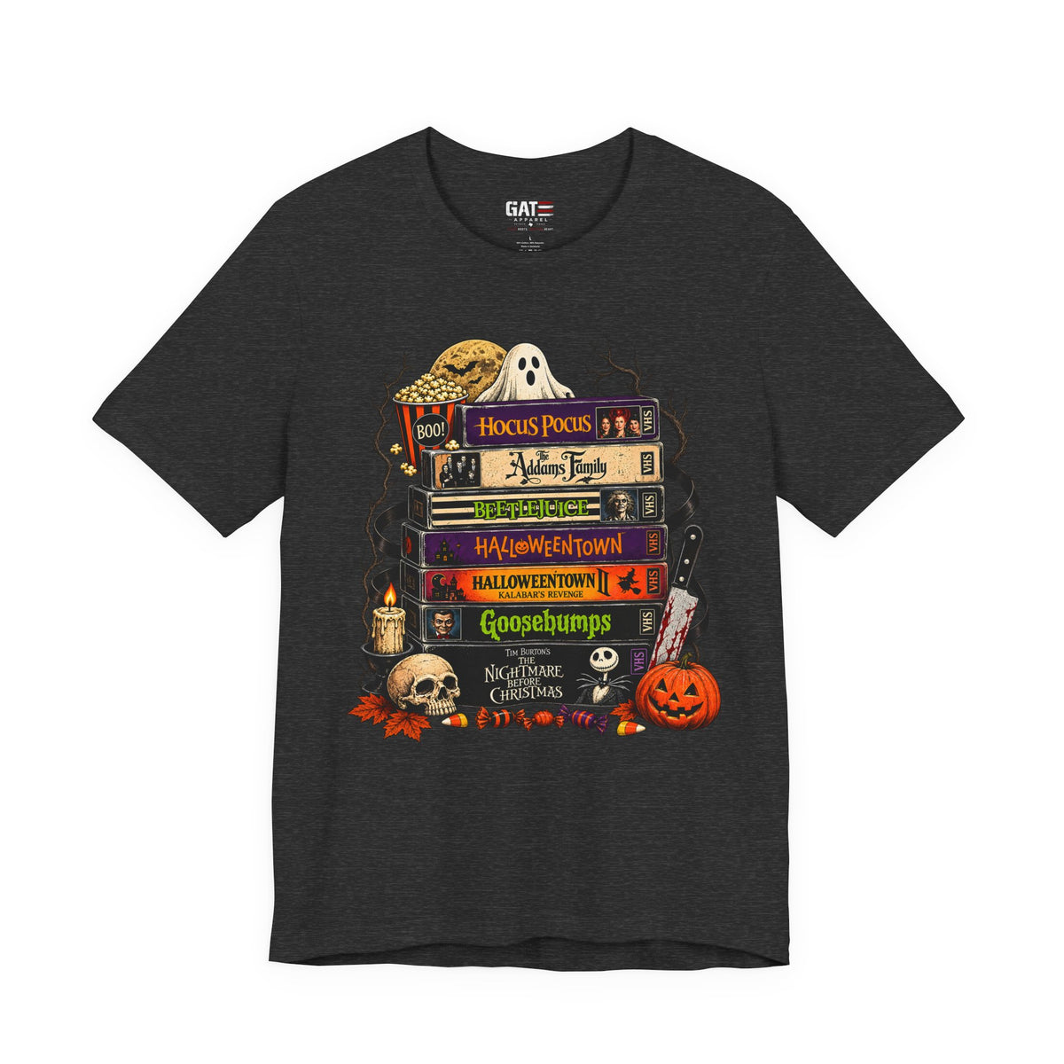 Halloween Movie Stack Shirt | Spooky Classics Tee