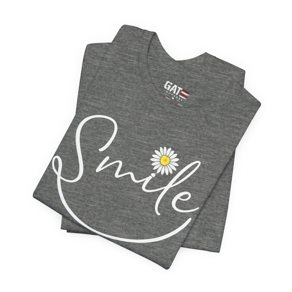 Smile Daisy Tee — Women's Floral Graphic T-Shirt