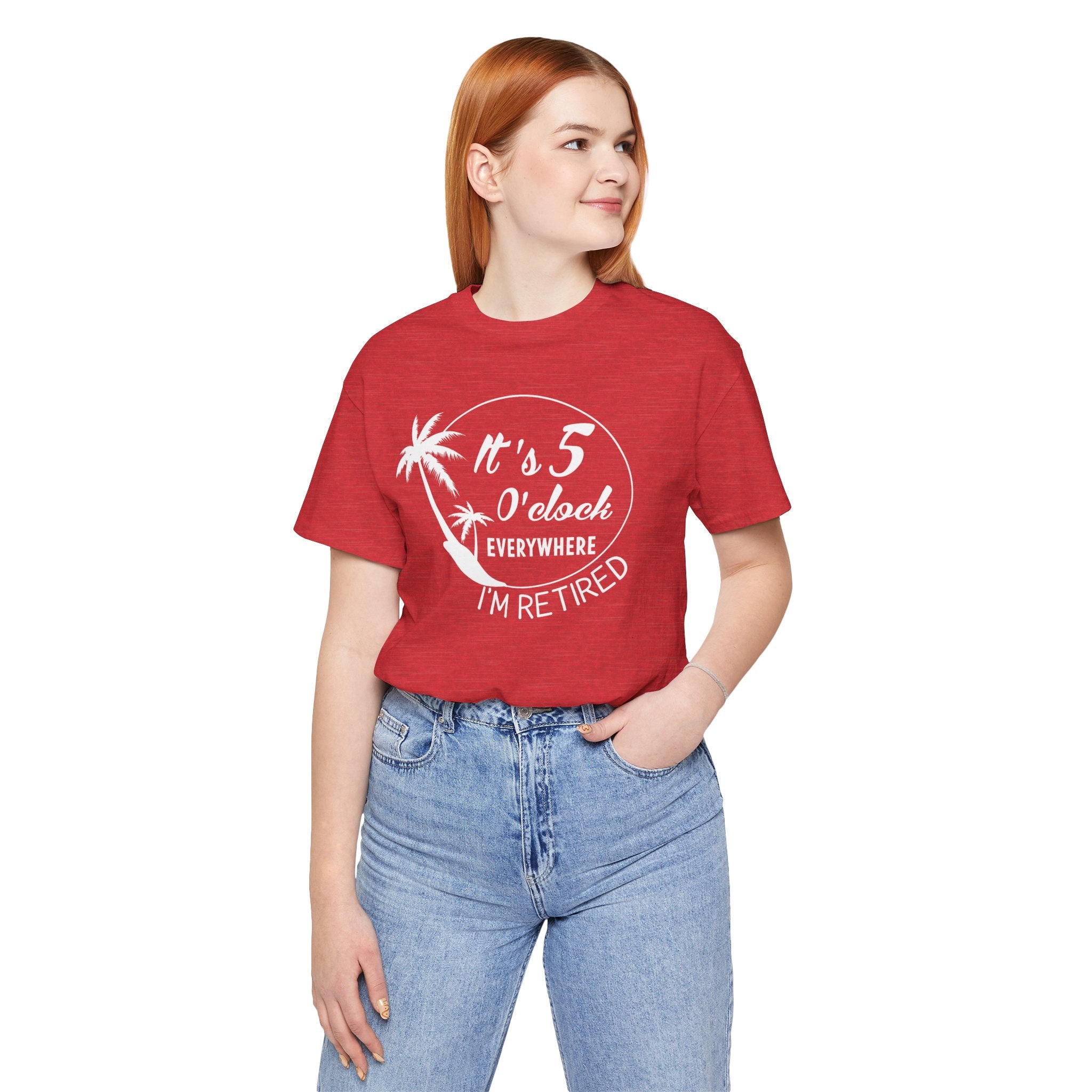 Retired Vibes Tee – "It's 5 O'Clock Everywhere I'm Retired" Palm Tree T-Shirt