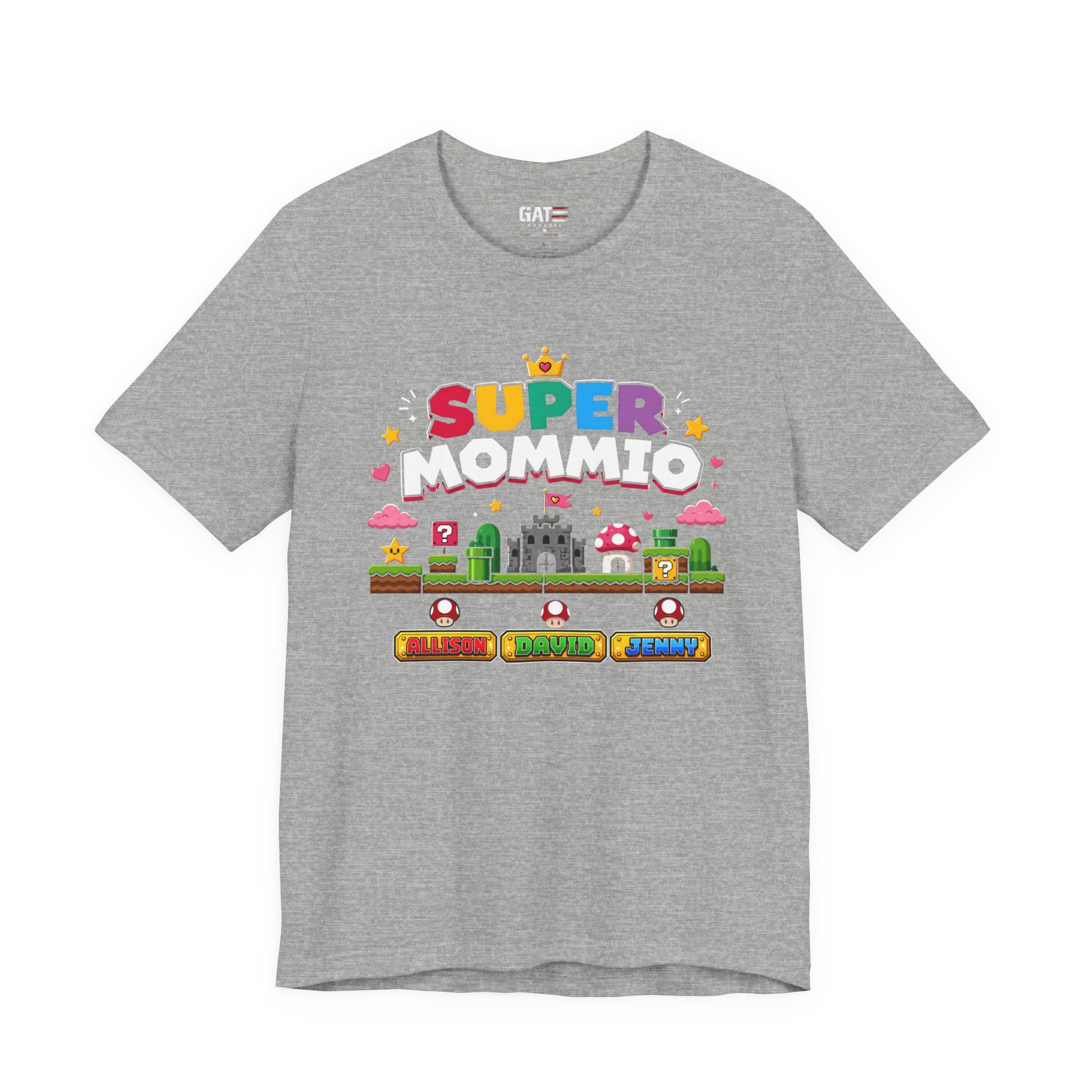 Super Mommio pixel game design T-Shirt | Retro video game mom tee