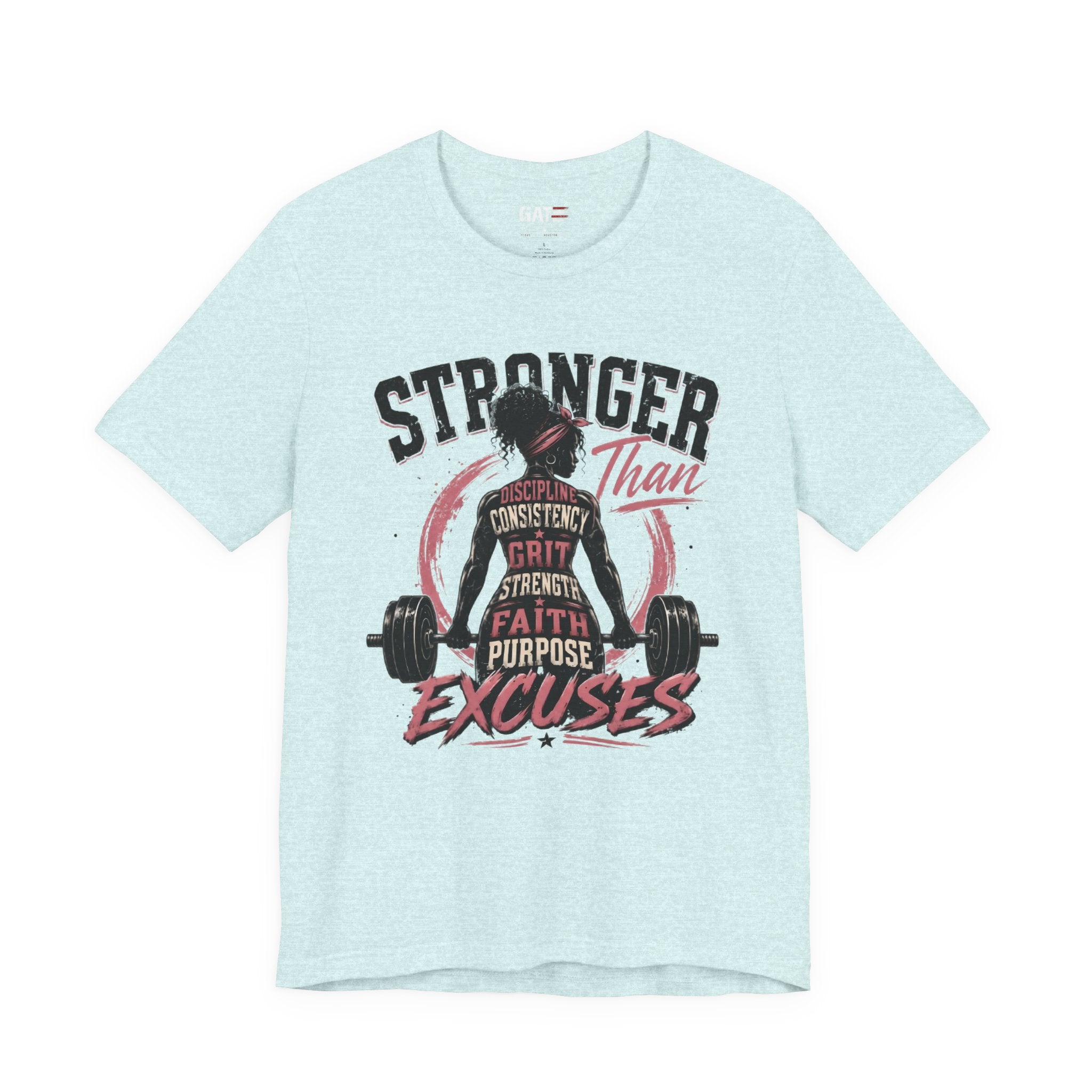 Stronger Than Excuses Shirt, Women's Gym Shirt, Motivational Workout Tee, Weightlifting Shirt, Fitness Gift for Her