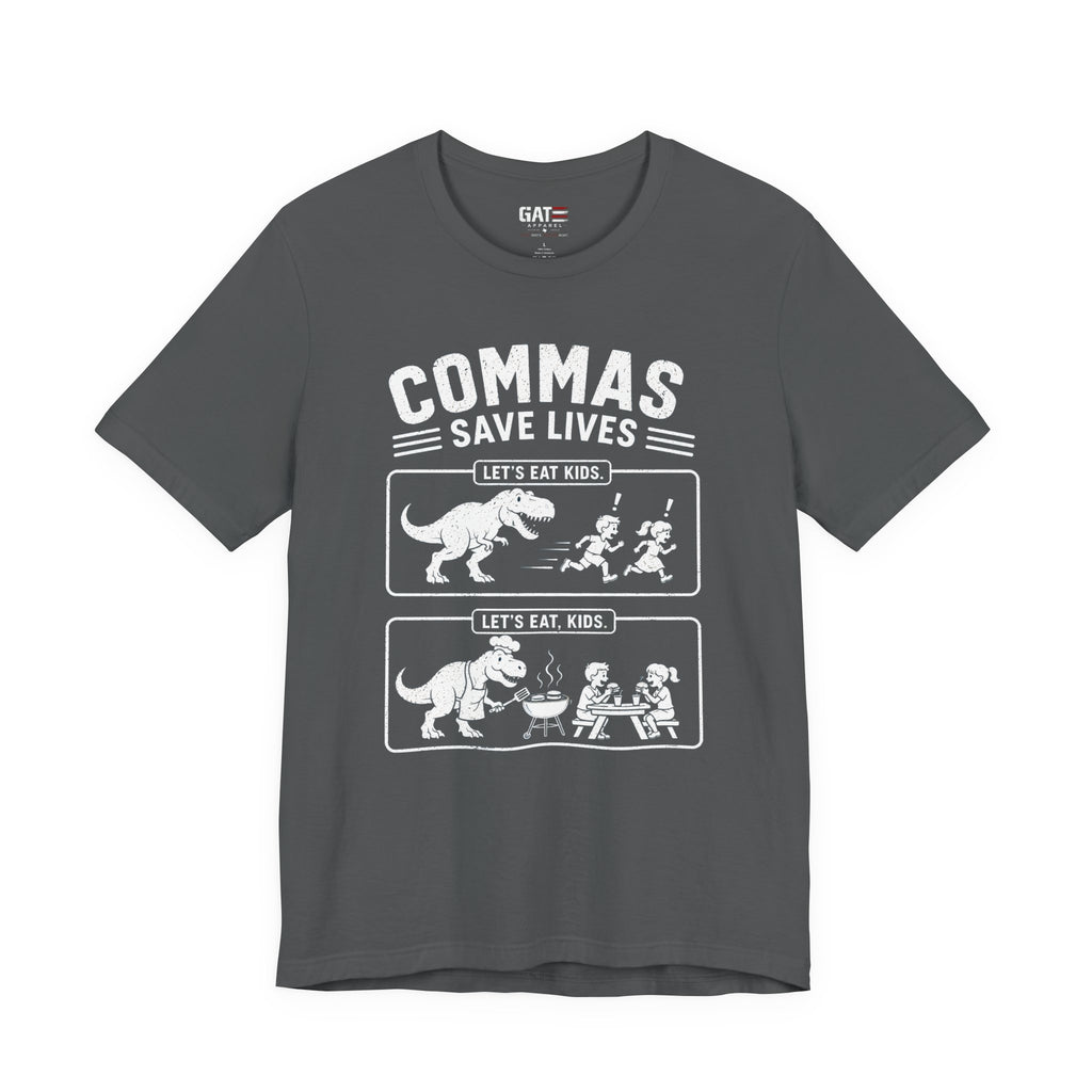 Funny Grammar Shirt, Commas Save Lives Shirt, Let's Eat Kids Tee, English Teacher Shirt, Punctuation Shirt, ELA Teacher Gift, Back to School