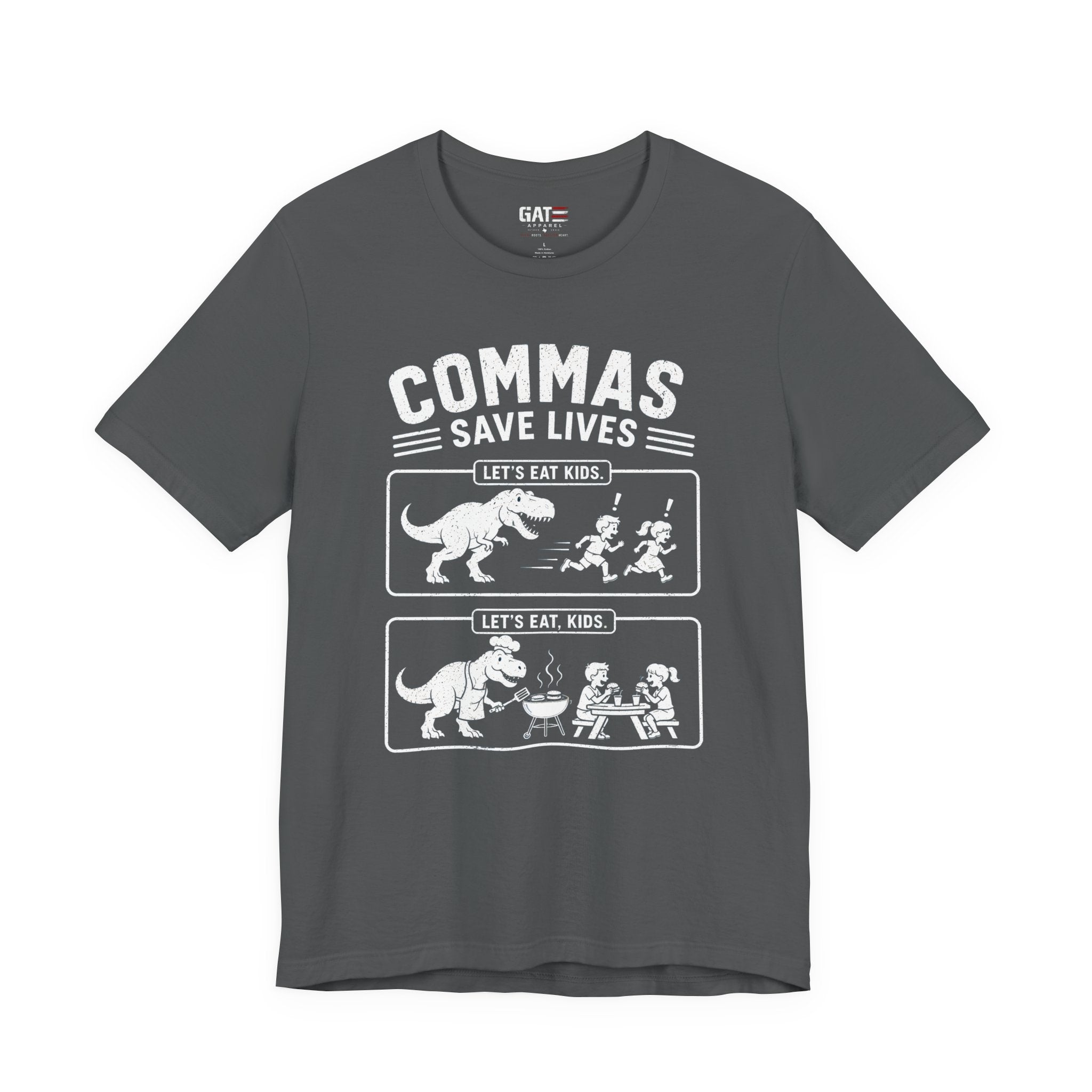 Funny Grammar Shirt, Commas Save Lives Shirt, Let's Eat Kids Tee, English Teacher Shirt, Punctuation Shirt, ELA Teacher Gift, Back to School