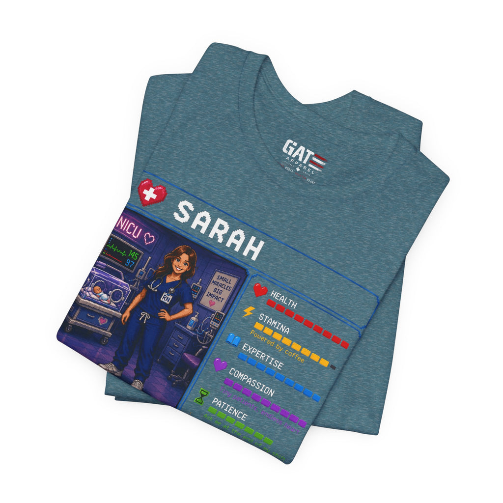 Custom NICU Nurse RPG Character Shirt | Personalized Nurse Gift
