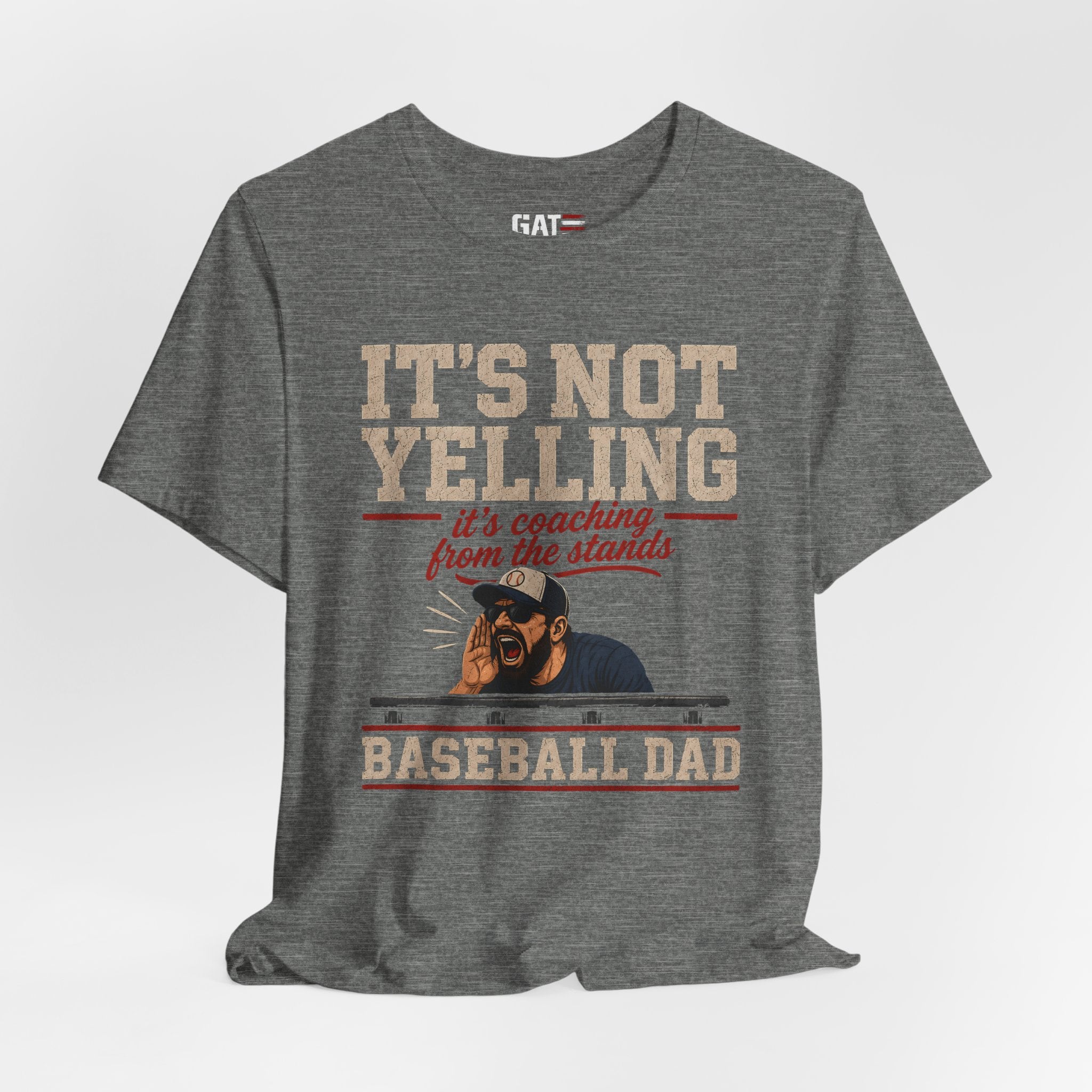 It's Not Yelling It's Coaching From The Stands Baseball Dad Shirt, Funny Baseball Dad Tee, Travel Ball Dad Gift Father's Day