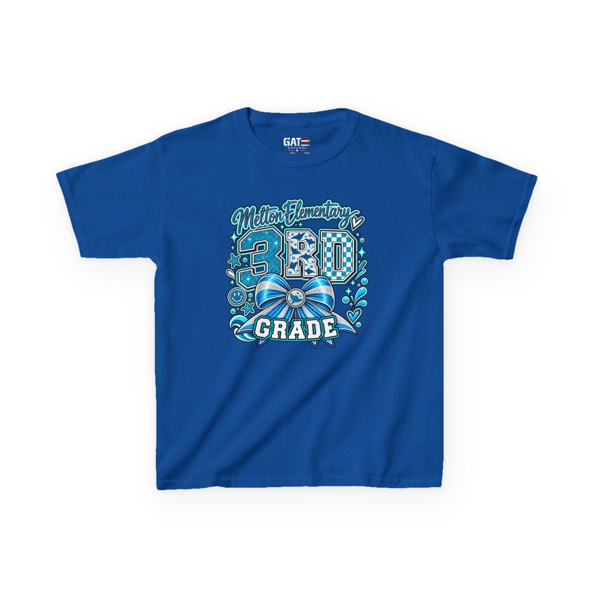 Melton 3rd Grade Kids T‑Shirt — Ribbon Design