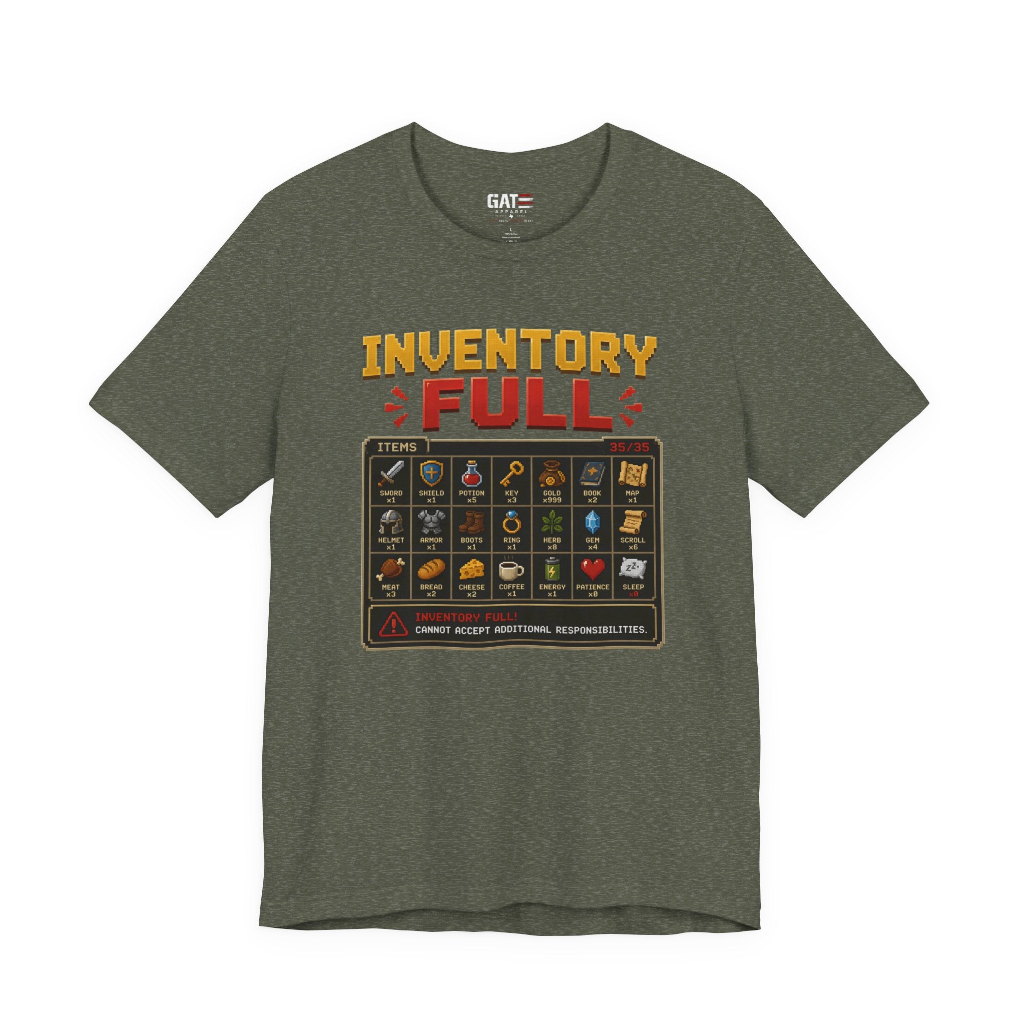 Inventory Full | Retro Gaming Shirt