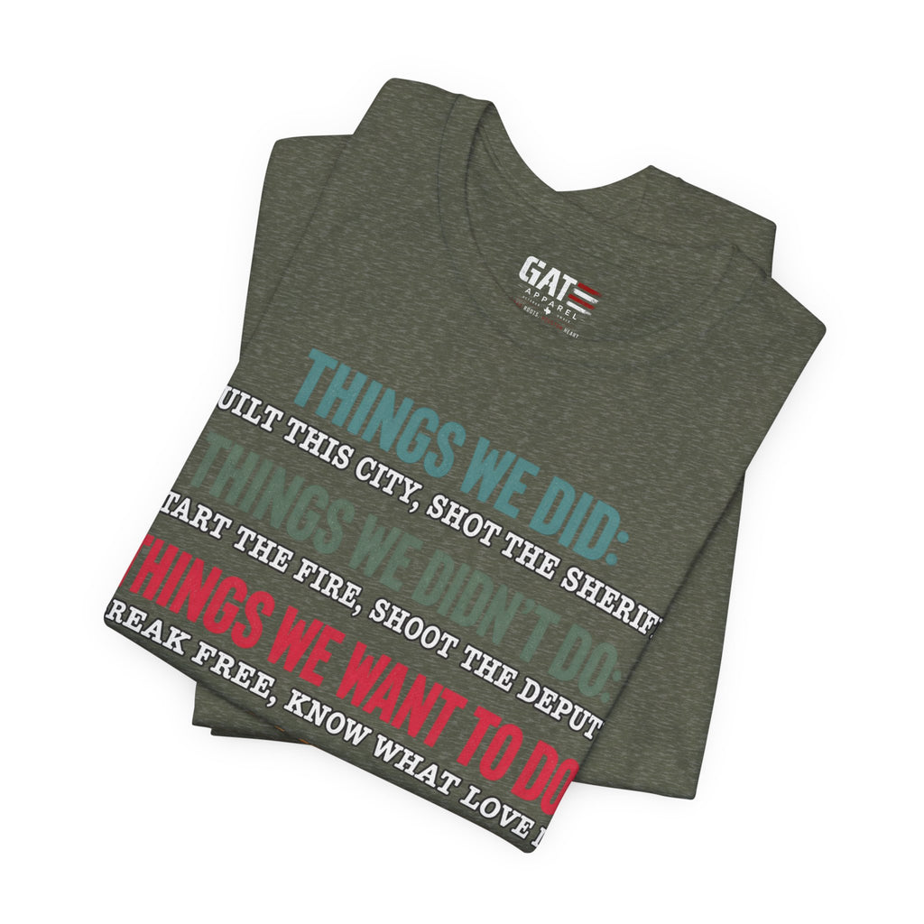 Things We Will Do Checklist T-Shirt — Funny Motivational List Tee
