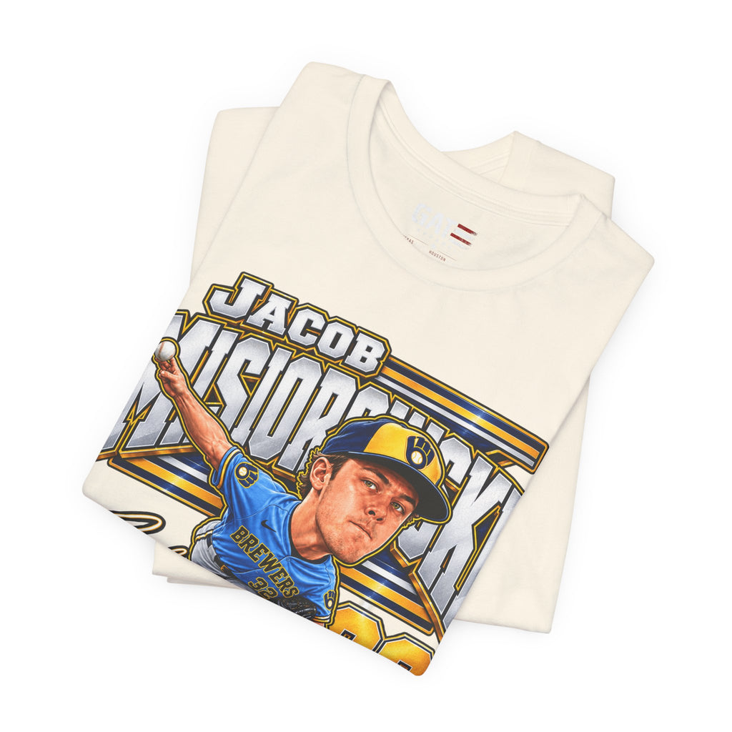 Jacob Misiorowski Milwaukee Brewers #32 Baseball Tee