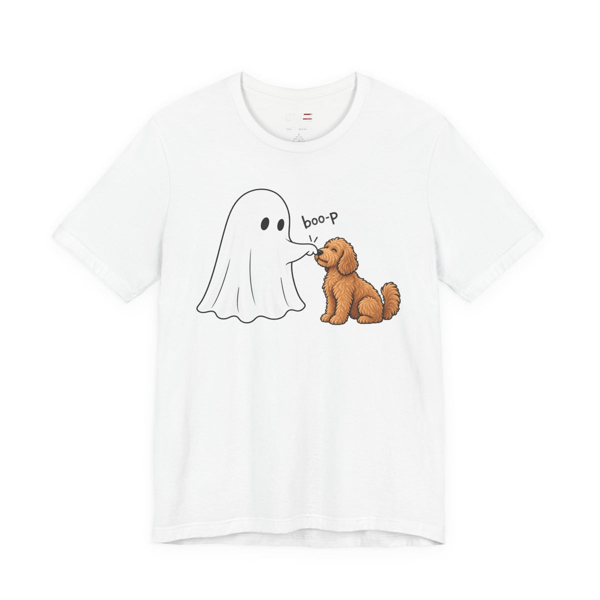 Halloween Ghost & Doodle— "boo-p" Cute Dog Halloween T-Shirt