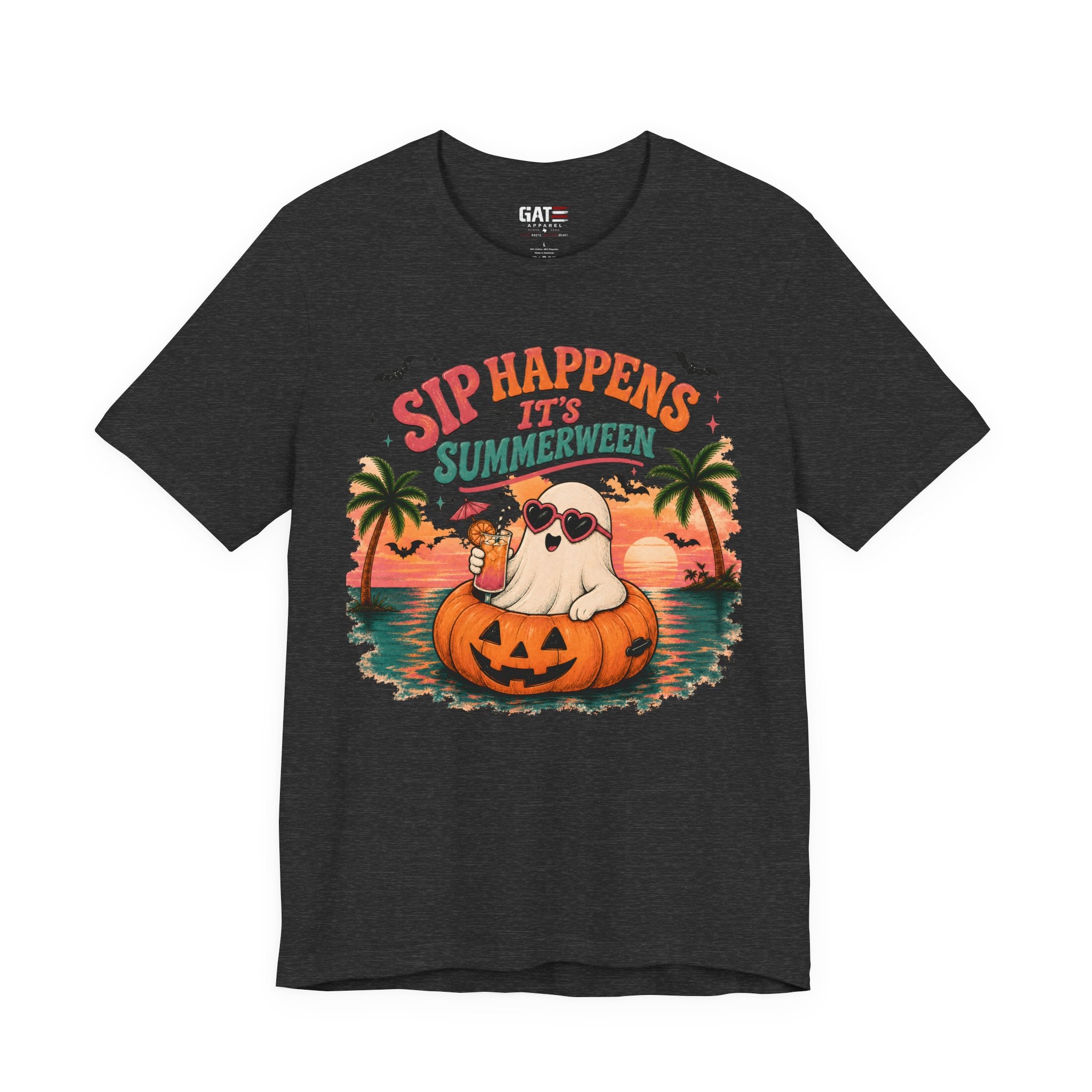 Summerween Shirt, Spooky Beach Shirt, Ghost Beach Tee, Halloween Beach Shirt, Coastal Halloween Tee, Tropical Ghost Shirt