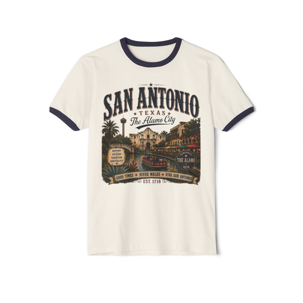 San Antonio Alamo City Ringer Shirt | Vintage Texas Tee